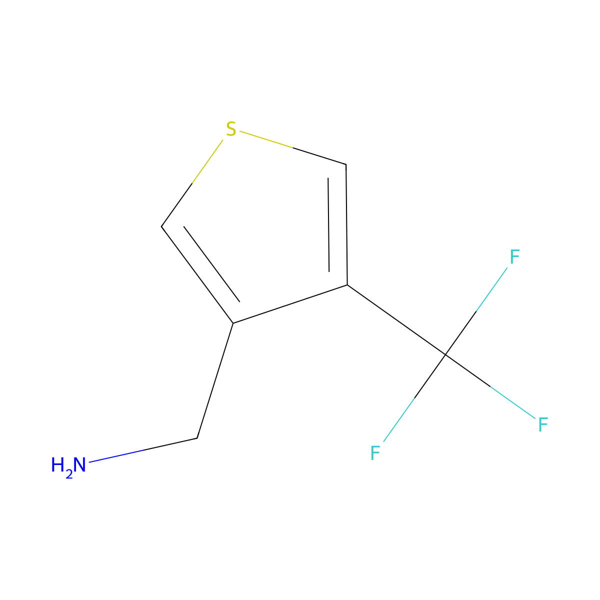 [4-(Trifluoromethyl)thiophen-3-yl]methanamine molecular structure, CAS 1849260-00-9