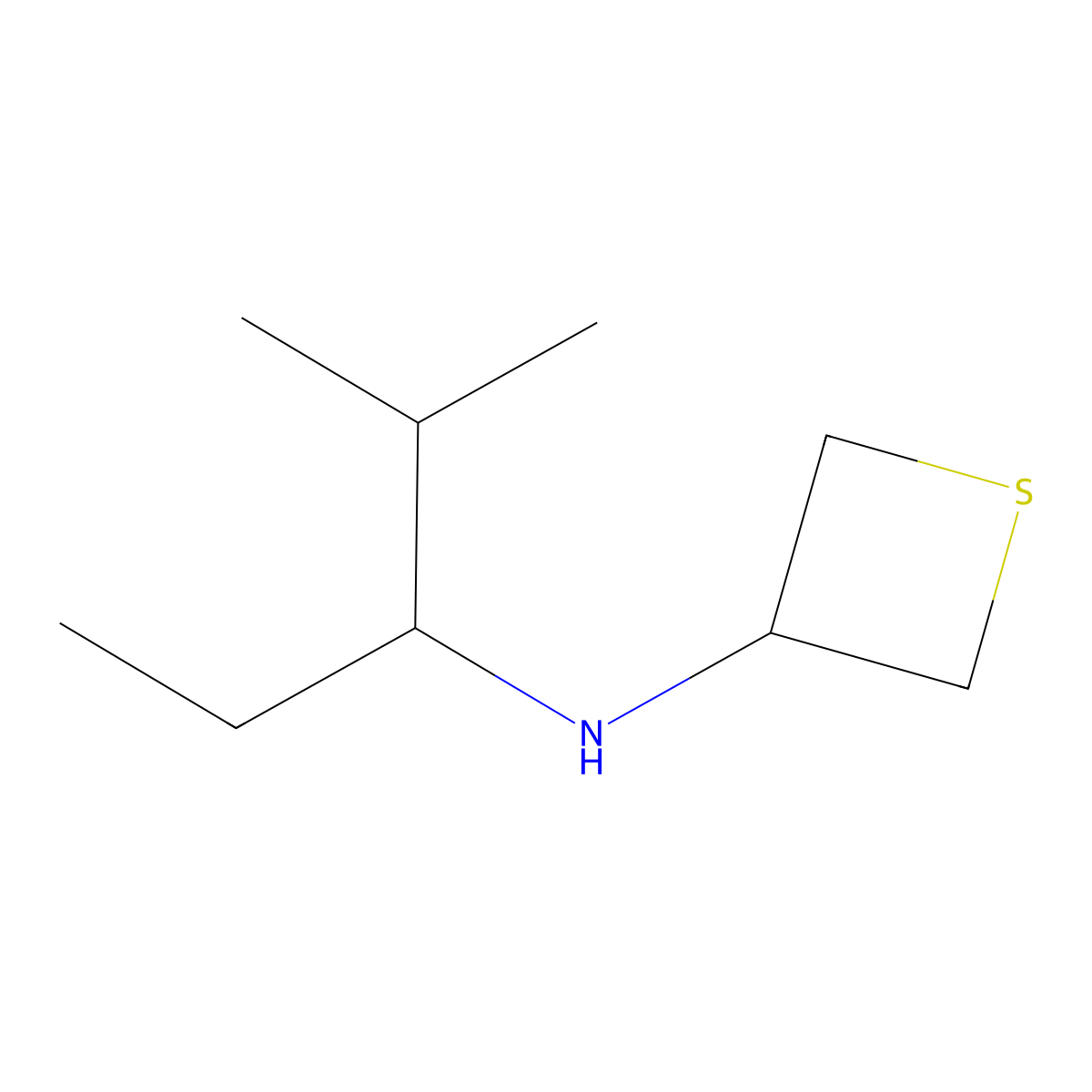 N-(2-Methylpentan-3-yl)thietan-3-amine molecular structure, CAS 1849260-51-0