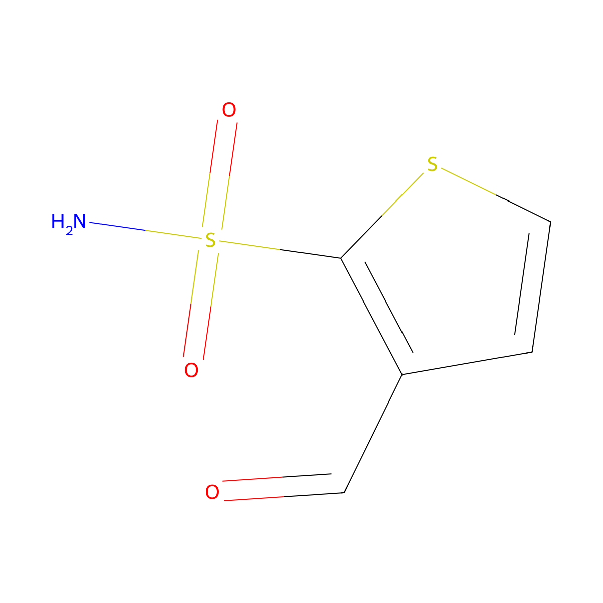 3-Formylthiophene-2-sulfonamide molecular structure, CAS 1849260-59-8
