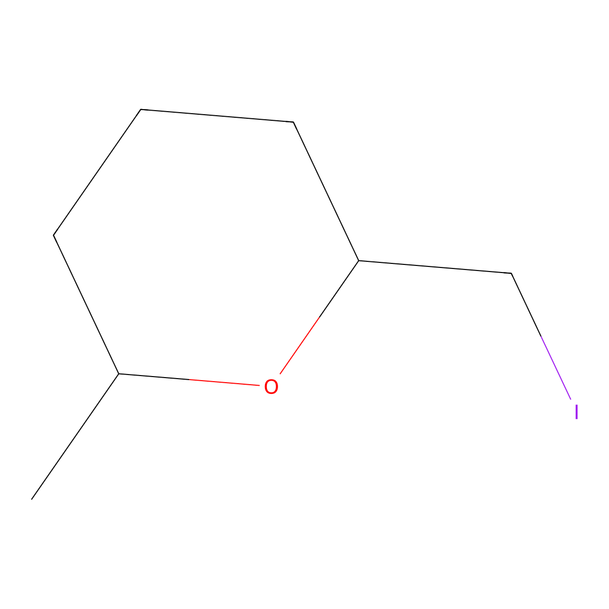 2-(Iodomethyl)-6-methyloxane molecular structure, CAS 1849261-88-6
