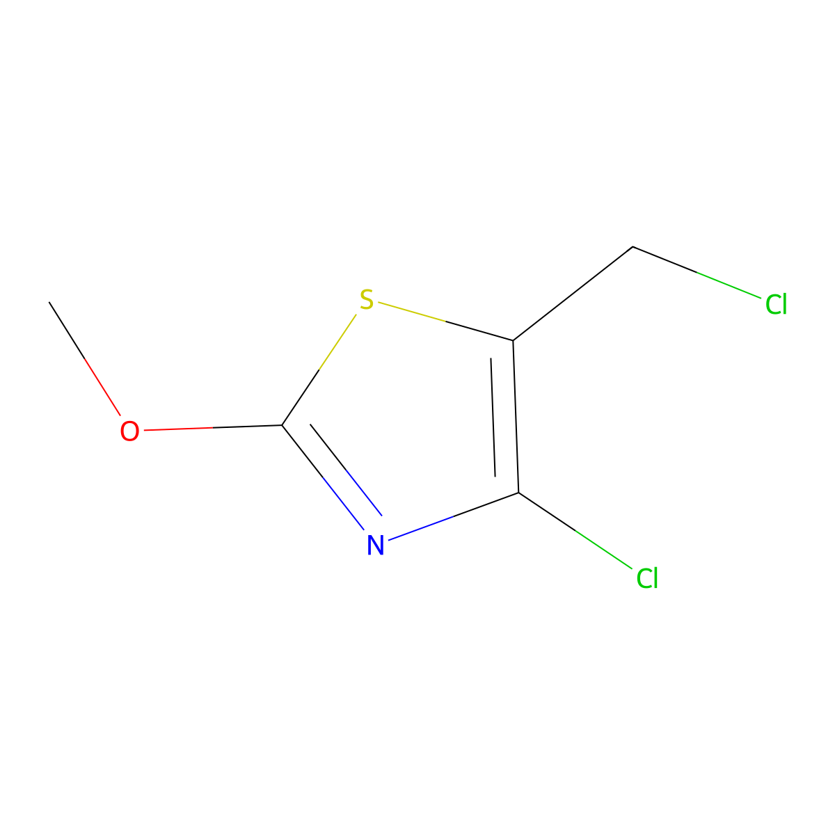 4-Chloro-5-(chloromethyl)-2-methoxy-1,3-thiazole molecular structure, CAS 1849262-19-6