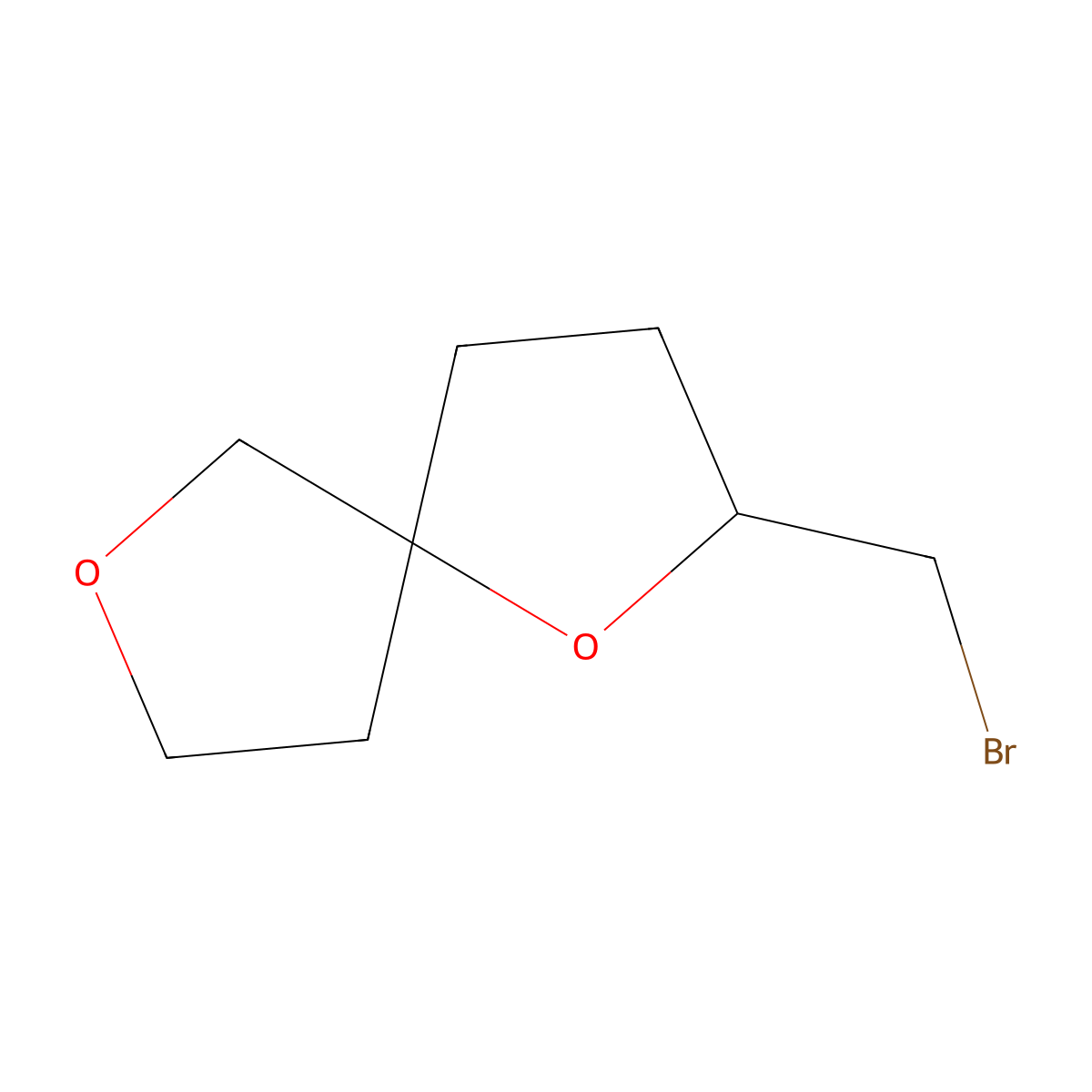2-(Bromomethyl)-1,7-dioxaspiro(4.4)nonane molecular structure, CAS 1849262-52-7