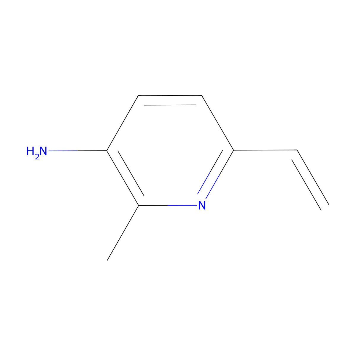 6-Ethenyl-2-methylpyridin-3-amine molecular structure, CAS 1849262-56-1