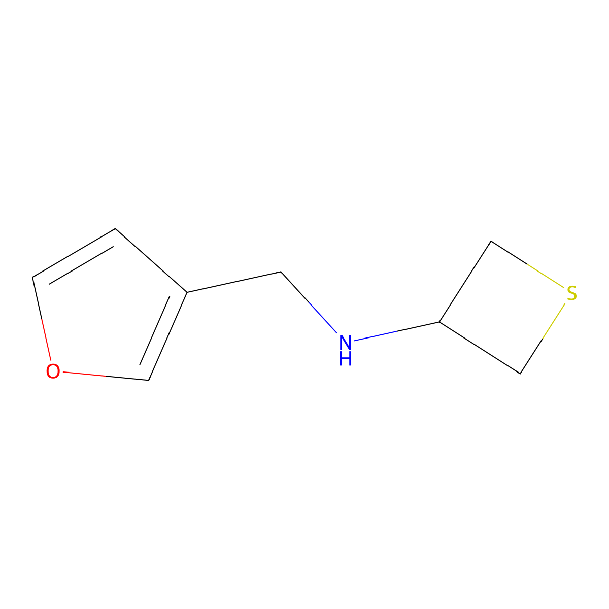 N-(Furan-3-ylmethyl)thietan-3-amine molecular structure, CAS 1849264-44-3