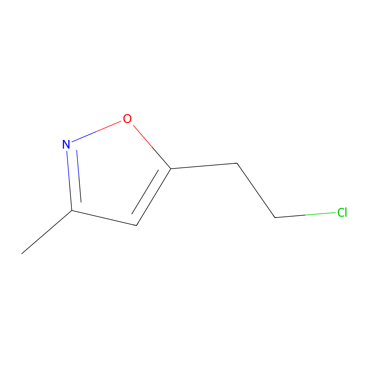 5-(2-Chloroethyl)-3-methylisoxazole molecular structure, CAS 1849266-56-3