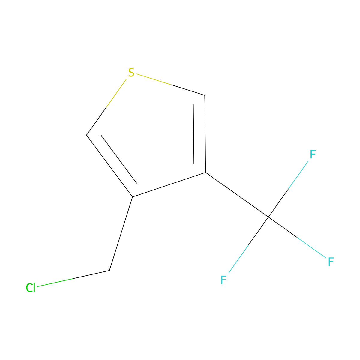 3-(Chloromethyl)-4-(trifluoromethyl)thiophene molecular structure, CAS 1849268-35-4