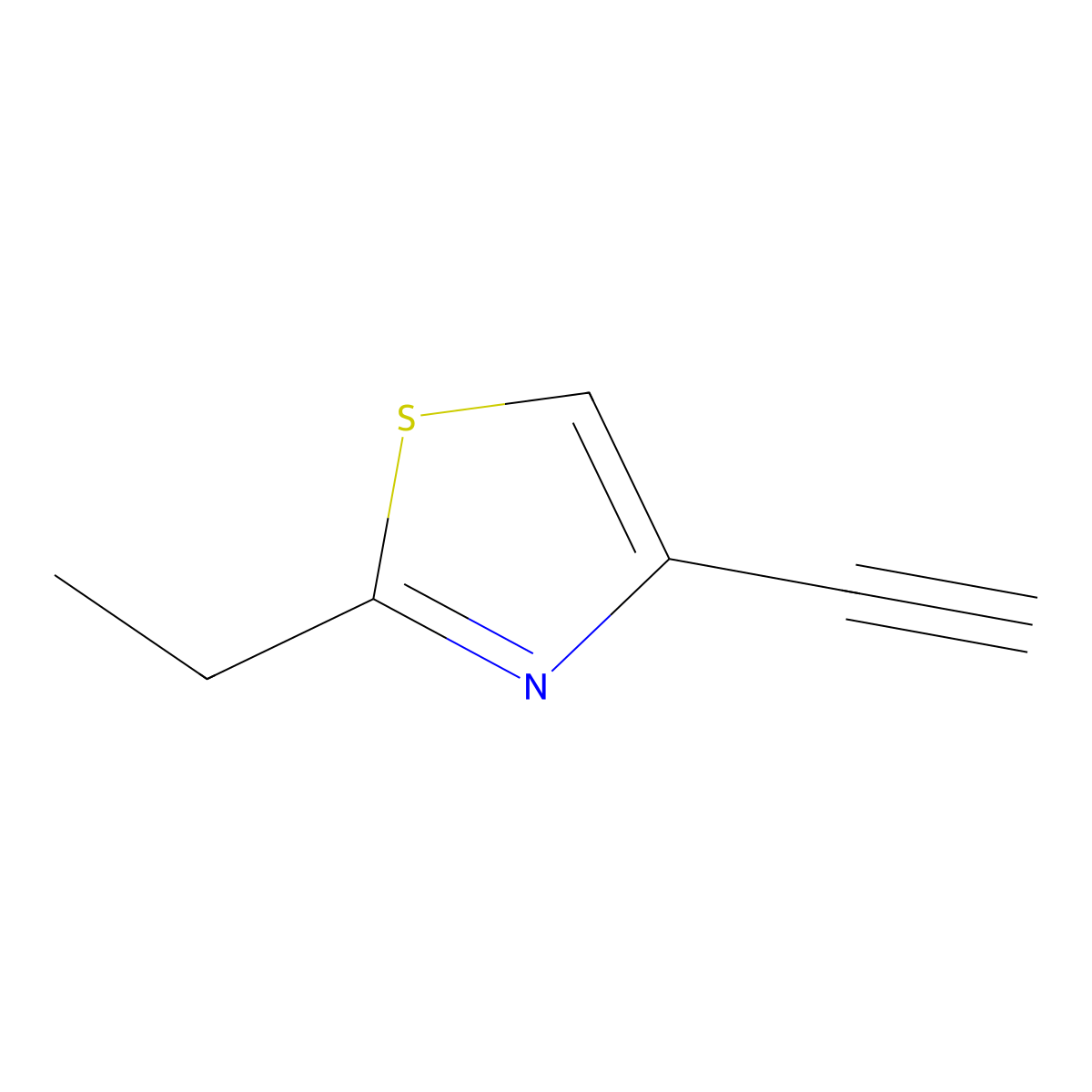2-Ethyl-4-ethynyl-1,3-thiazole molecular structure, CAS 1849271-17-5