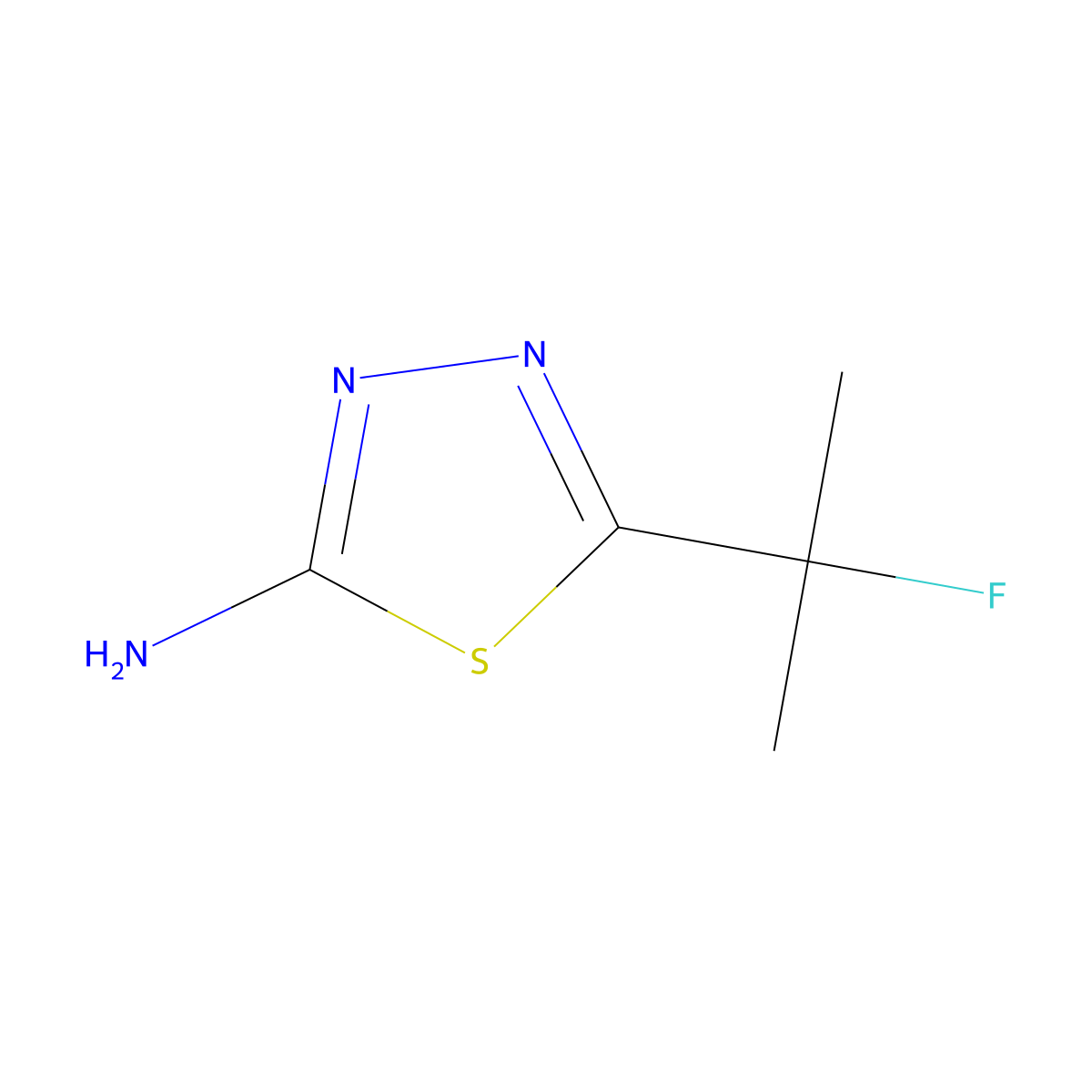 5-(2-Fluoropropan-2-yl)-1,3,4-thiadiazol-2-amine molecular structure, CAS 1849273-00-2