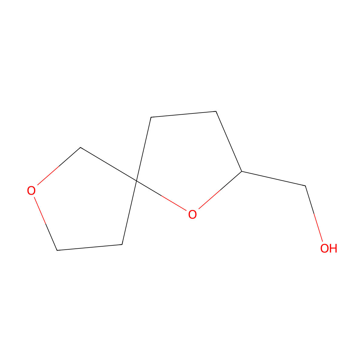 (1,7-Dioxaspiro[4.4]nonan-2-yl)methanol molecular structure, CAS 1849276-07-8