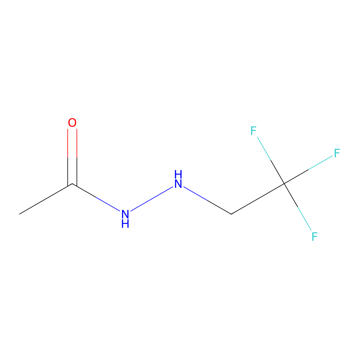 N'-(2,2,2-trifluoroethyl)acetohydrazide molecular structure, CAS 1849282-54-7