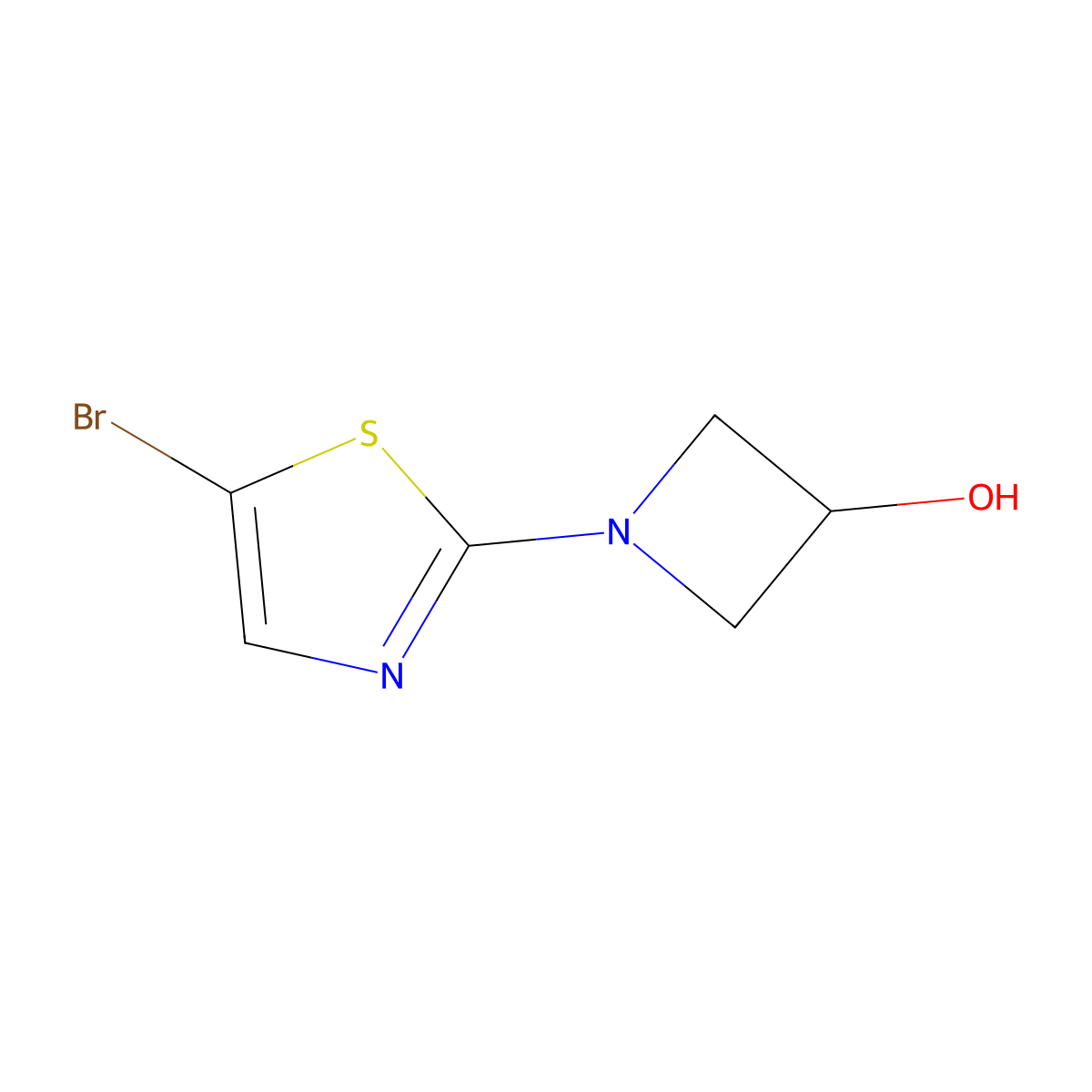 1-(5-Bromothiazol-2-yl)azetidin-3-ol molecular structure, CAS 1849282-81-0