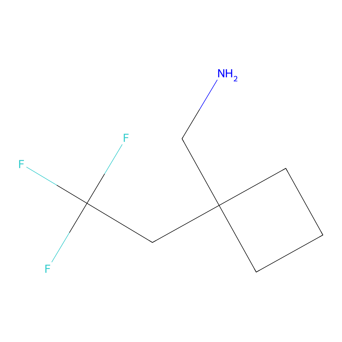 [1-(2,2,2-Trifluoroethyl)cyclobutyl]methanamine molecular structure, CAS 1849283-85-7