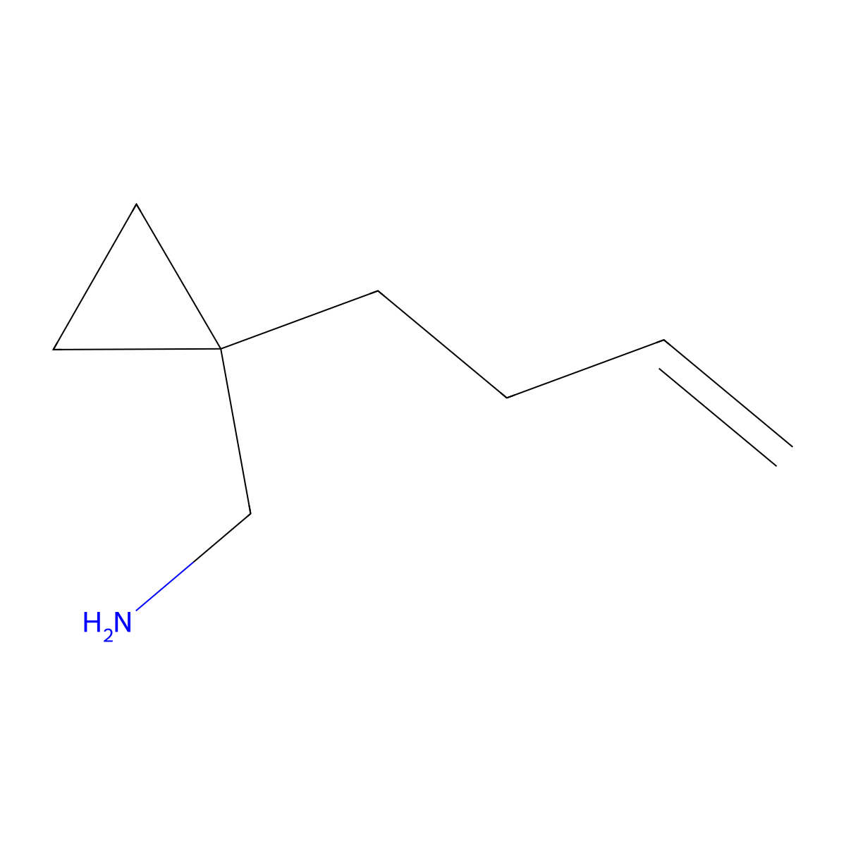 [1-(But-3-en-1-yl)cyclopropyl]methanamine molecular structure, CAS 1849284-06-5