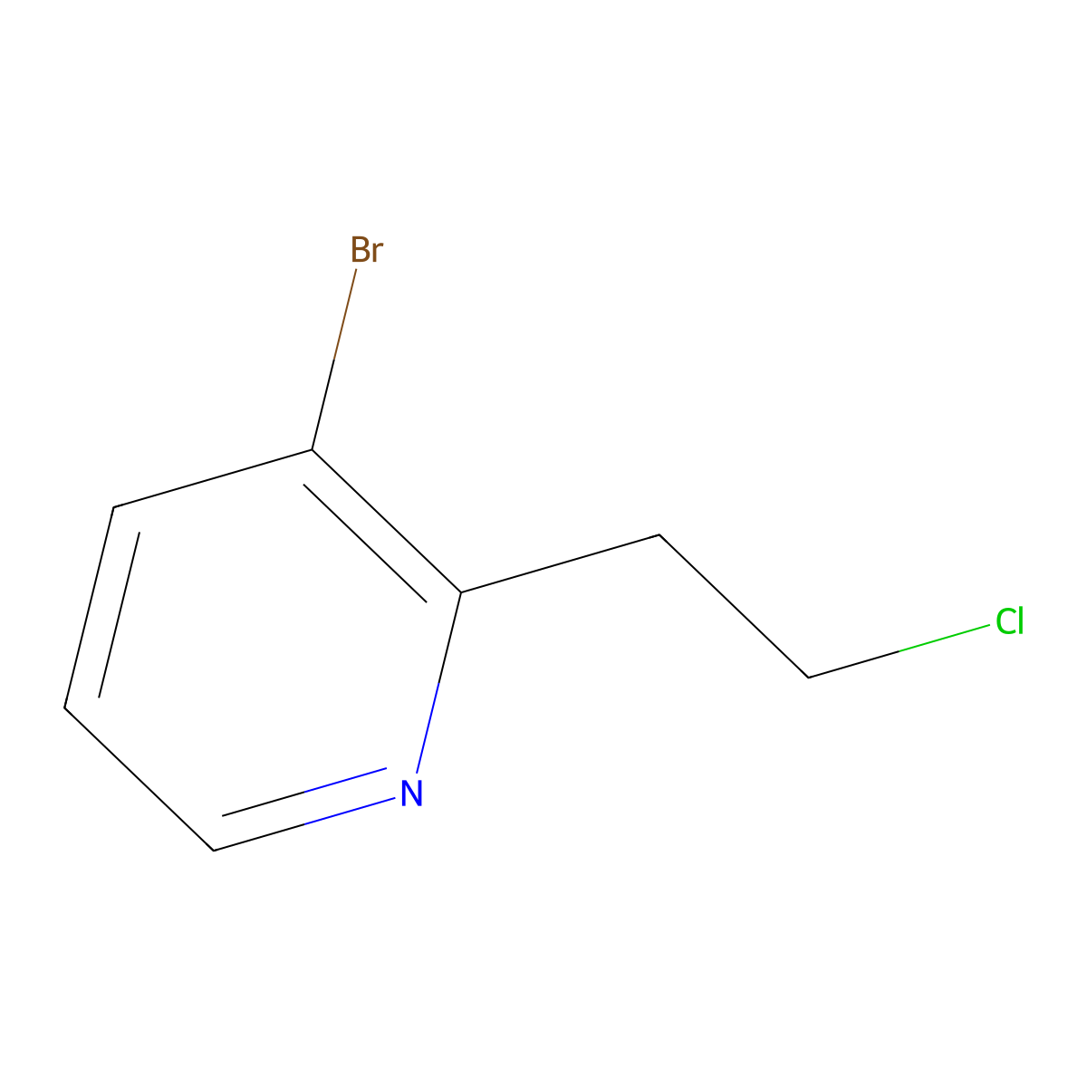 3-Bromo-2-(2-chloroethyl)pyridine molecular structure, CAS 1849284-11-2