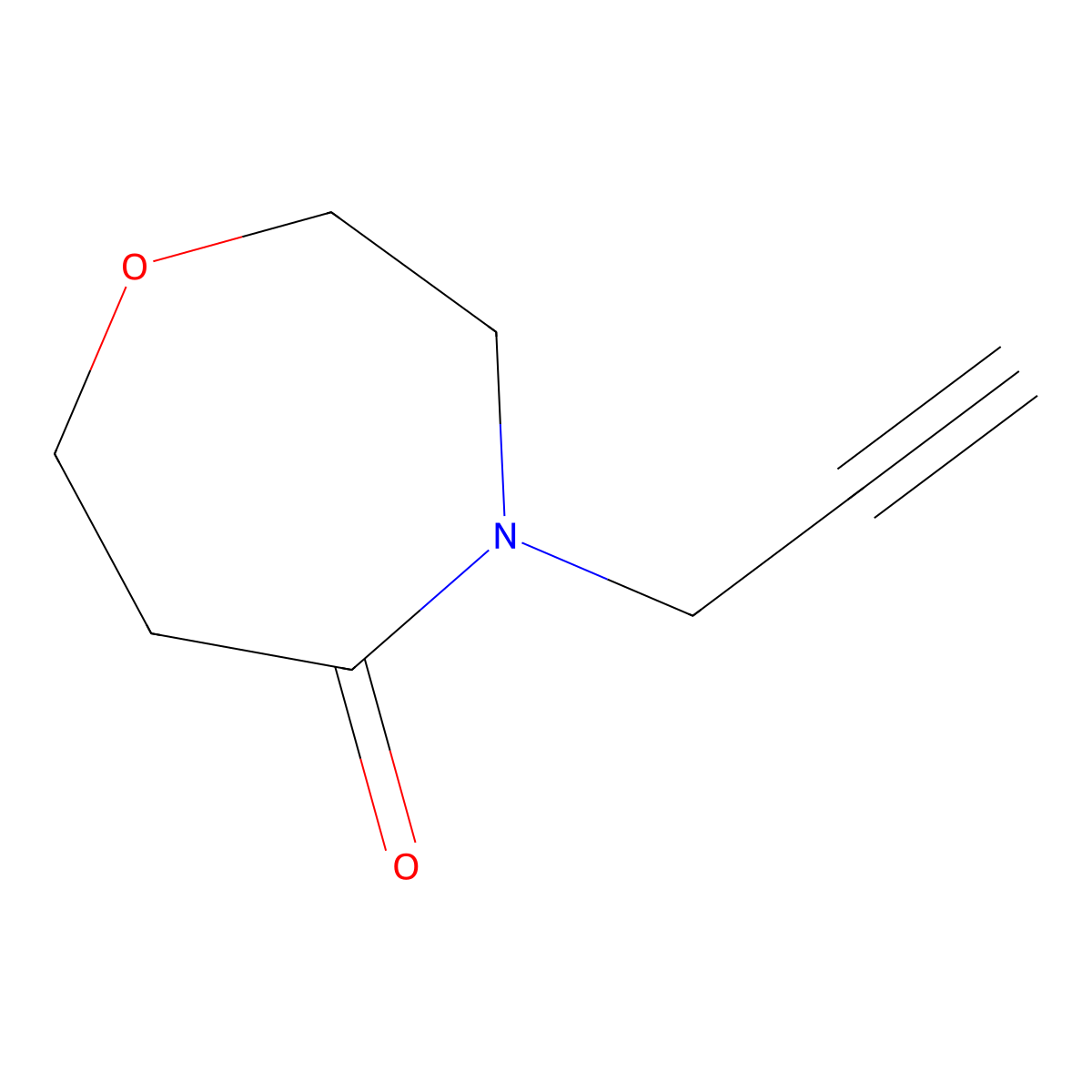 4-(Prop-2-yn-1-yl)-1,4-oxazepan-5-one molecular structure, CAS 1849284-66-7