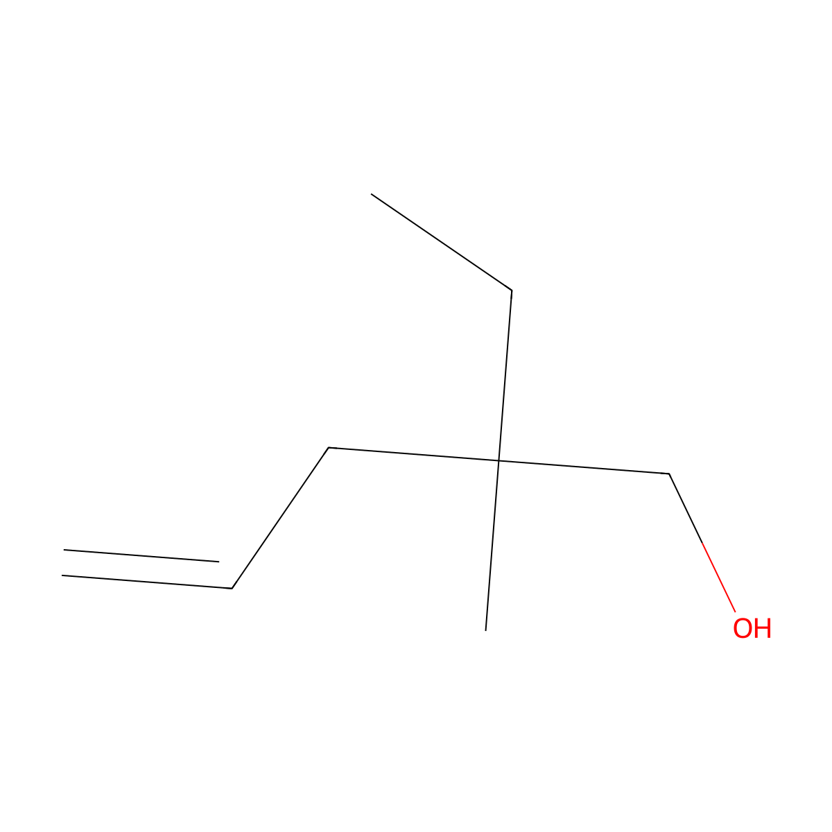 2-Ethyl-2-methylpent-4-en-1-ol molecular structure, CAS 1849288-43-2