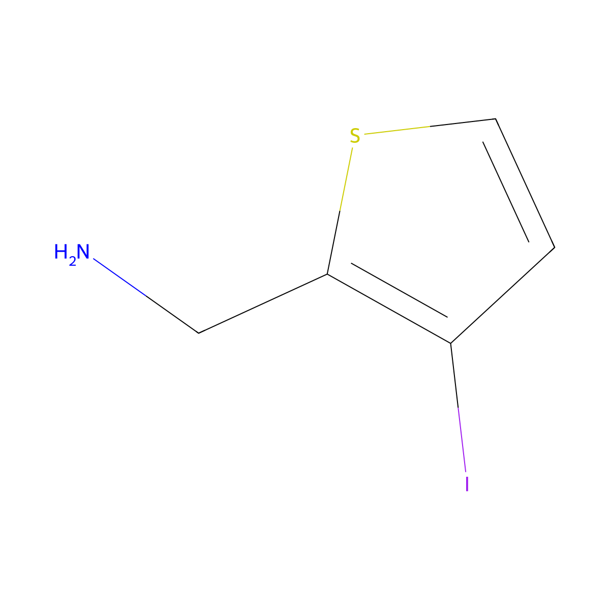 (3-Iodothiophen-2-yl)methanamine molecular structure, CAS 1849288-53-4