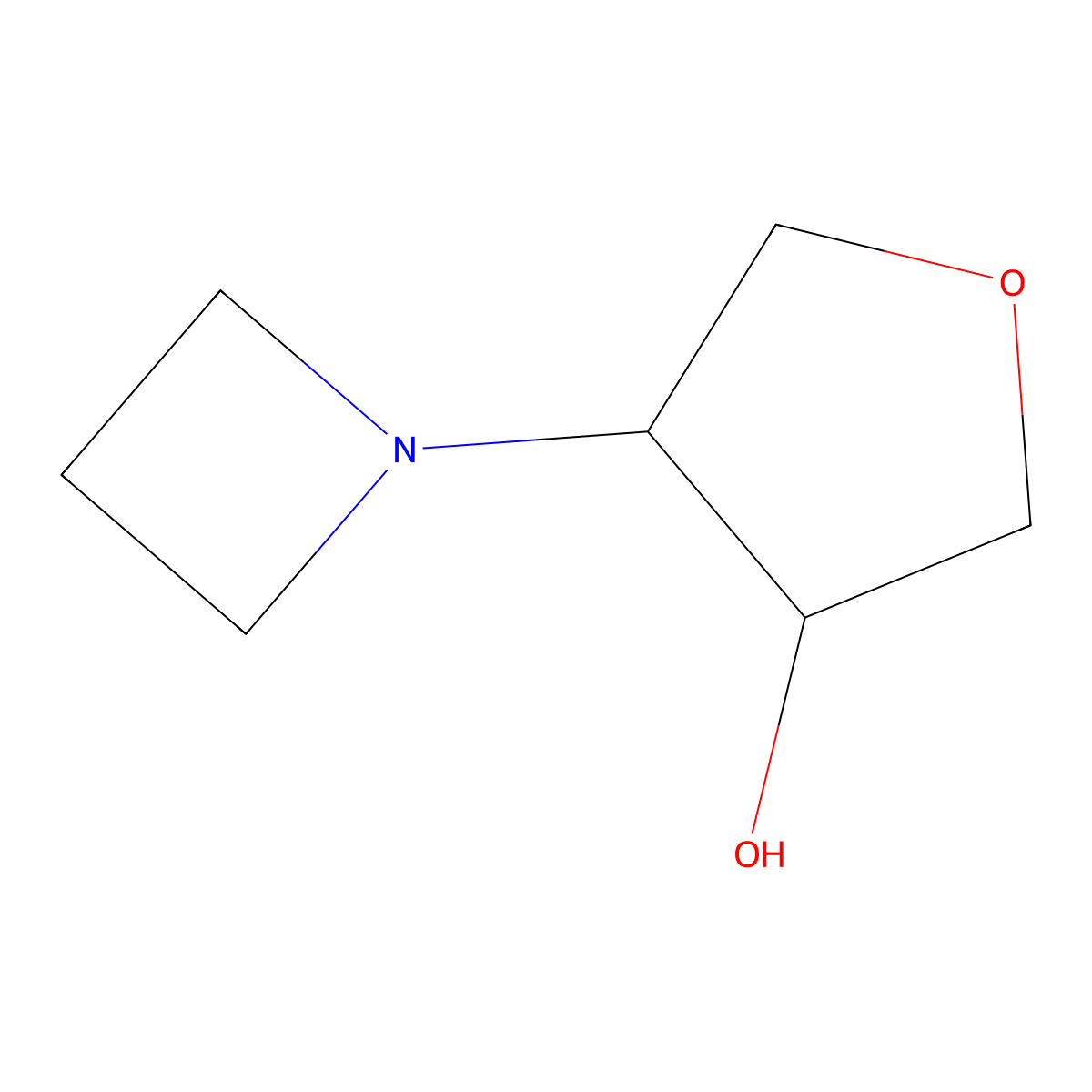 4-(Azetidin-1-yl)oxolan-3-ol molecular structure, CAS 1849289-59-3