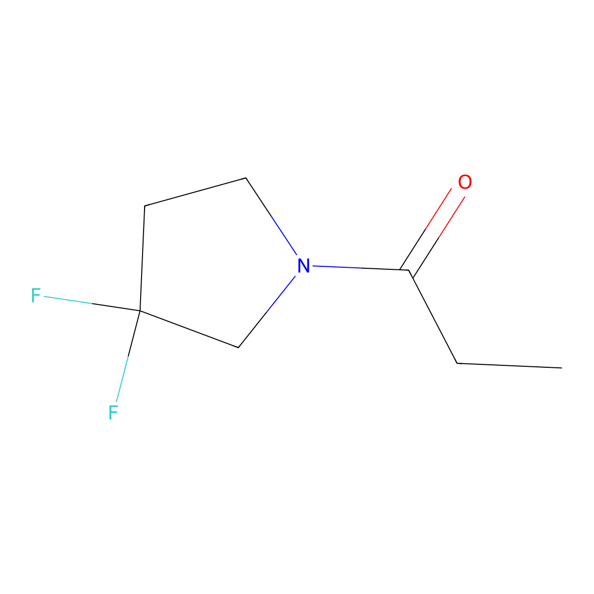 1-(3,3-Difluoropyrrolidin-1-yl)propan-1-one molecular structure, CAS 1849289-67-3