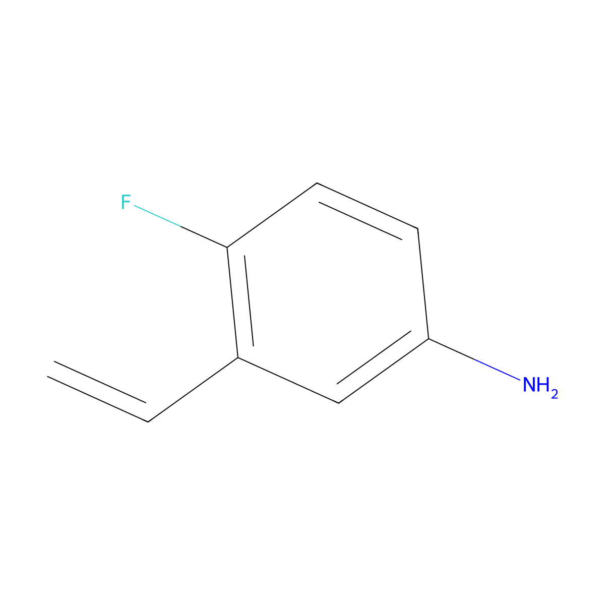 4-Fluoro-3-vinylaniline molecular structure, CAS 1849290-11-4