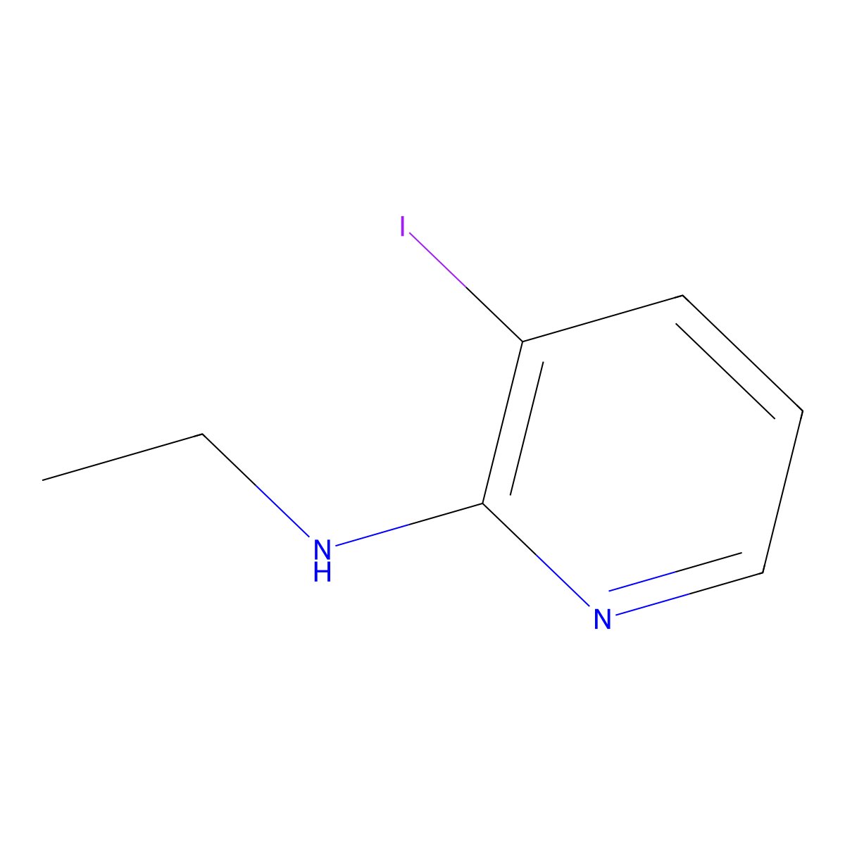 N-ethyl-3-iodopyridin-2-amine molecular structure, CAS 1849290-72-7