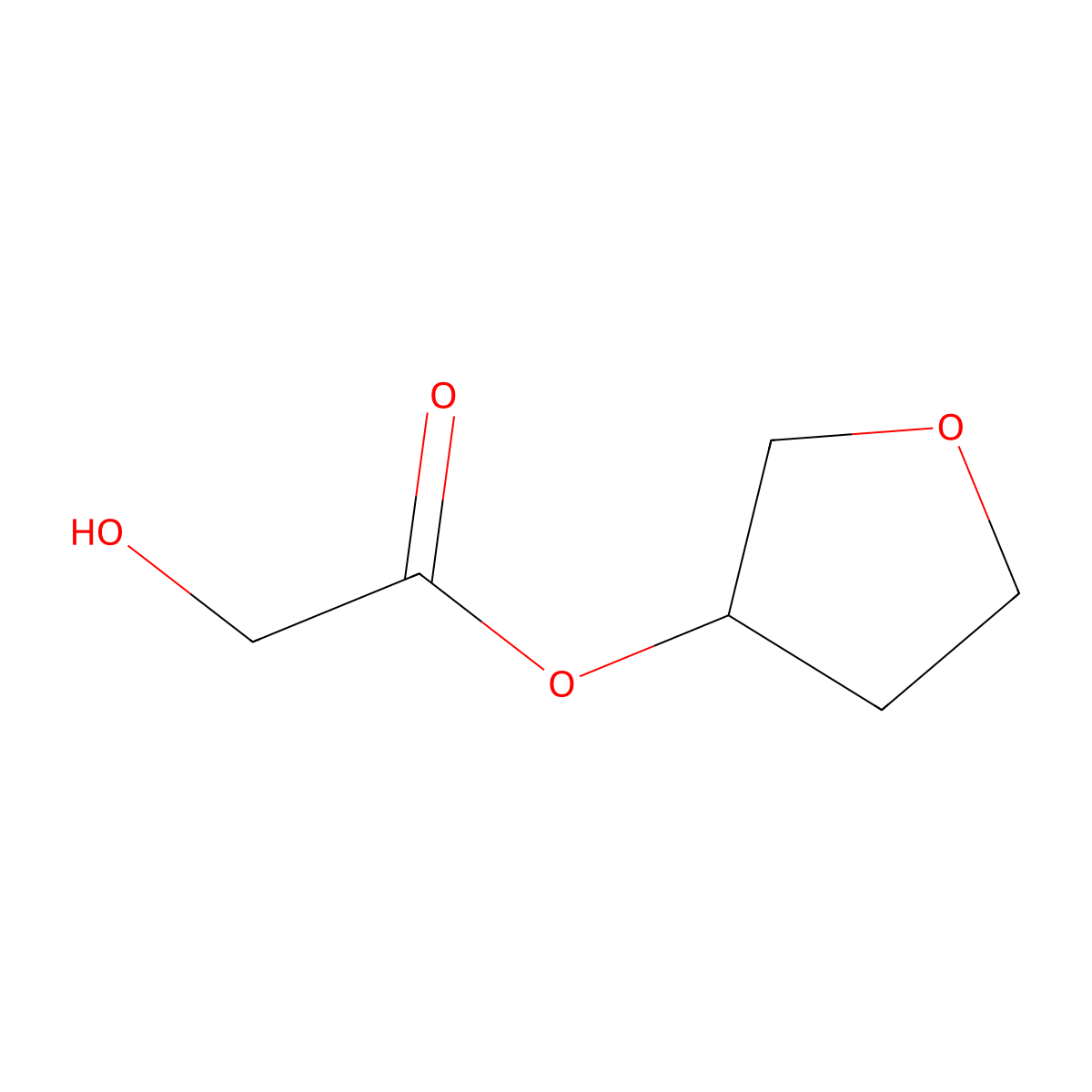 Oxolan-3-yl 2-hydroxyacetate molecular structure, CAS 1849292-61-0