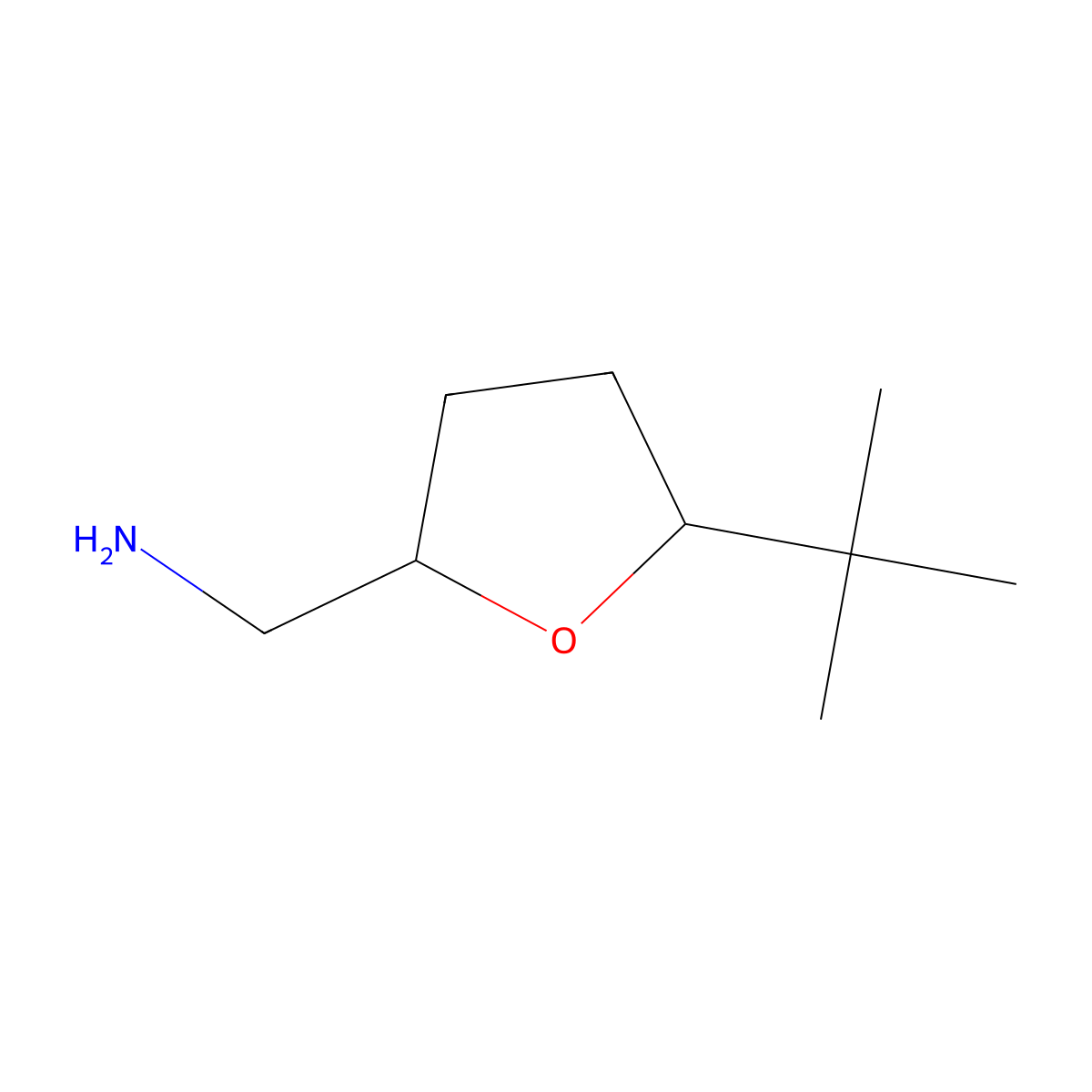 (5-Tert-butyloxolan-2-yl)methanamine molecular structure, CAS 1849292-94-9