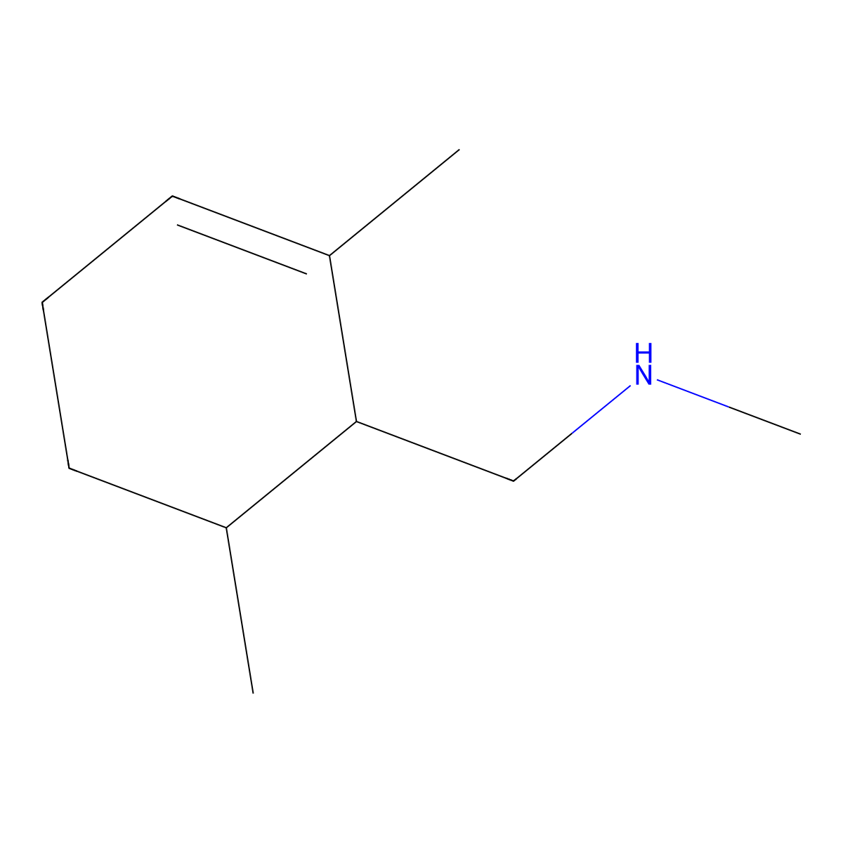 [(2,6-Dimethylcyclohex-2-en-1-yl)methyl](methyl)amine molecular structure, CAS 1849294-28-5
