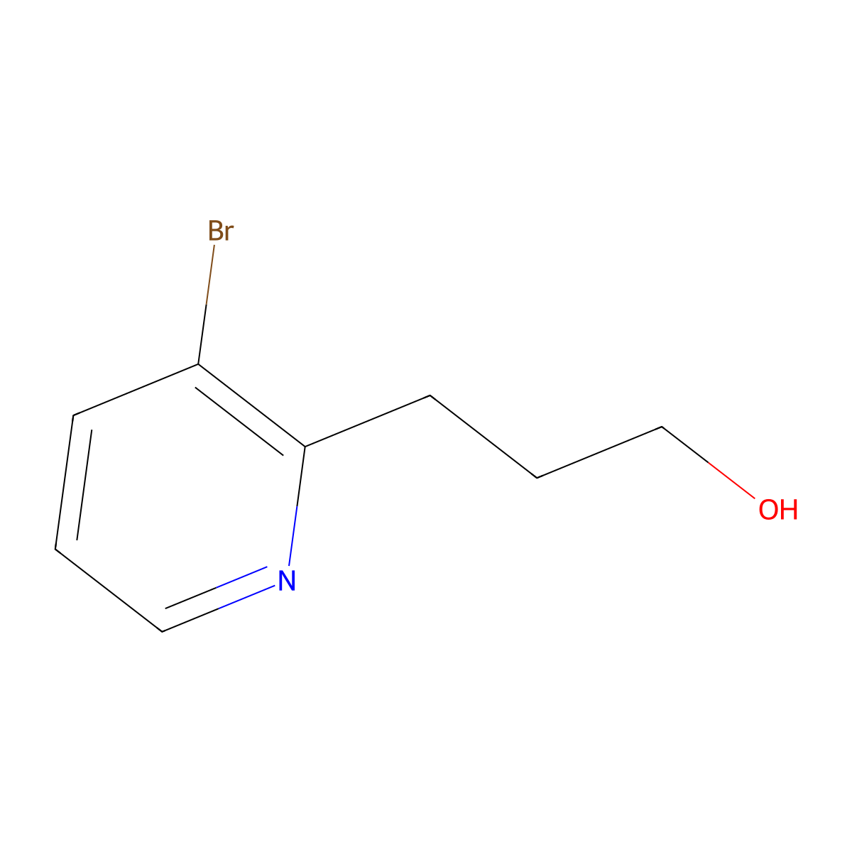 3-(3-Bromopyridin-2-yl)propan-1-ol molecular structure, CAS 1849295-28-8