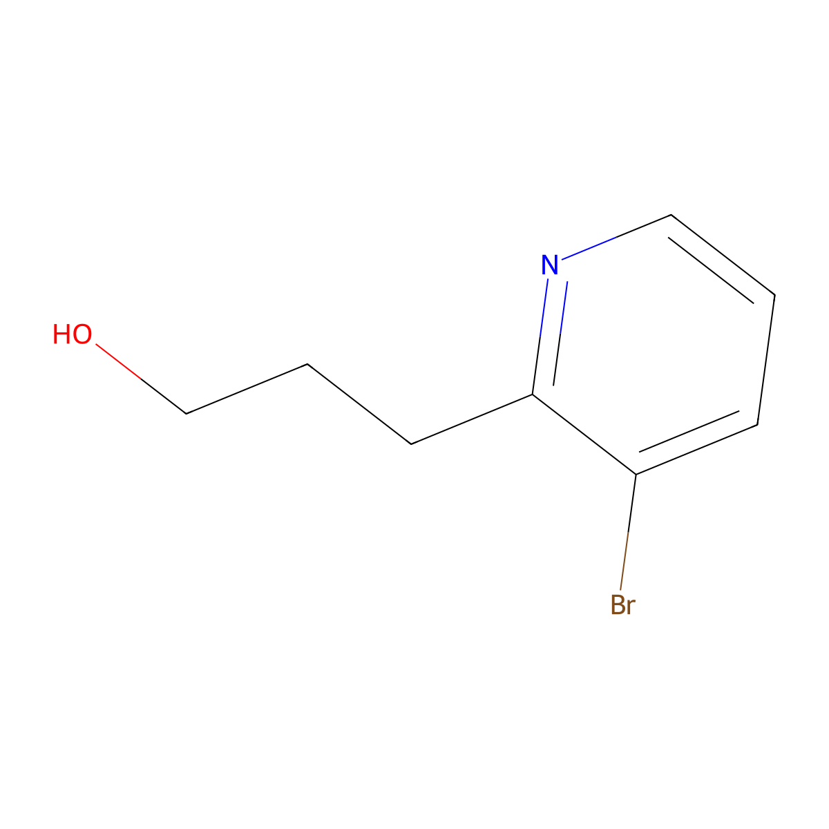 3-(3-Bromopyridin-2-yl)propan-1-ol molecular structure, CAS 1849295-28-8