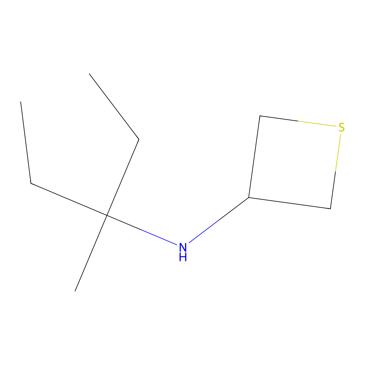 N-(3-Methylpentan-3-yl)thietan-3-amine molecular structure, CAS 1849296-66-7