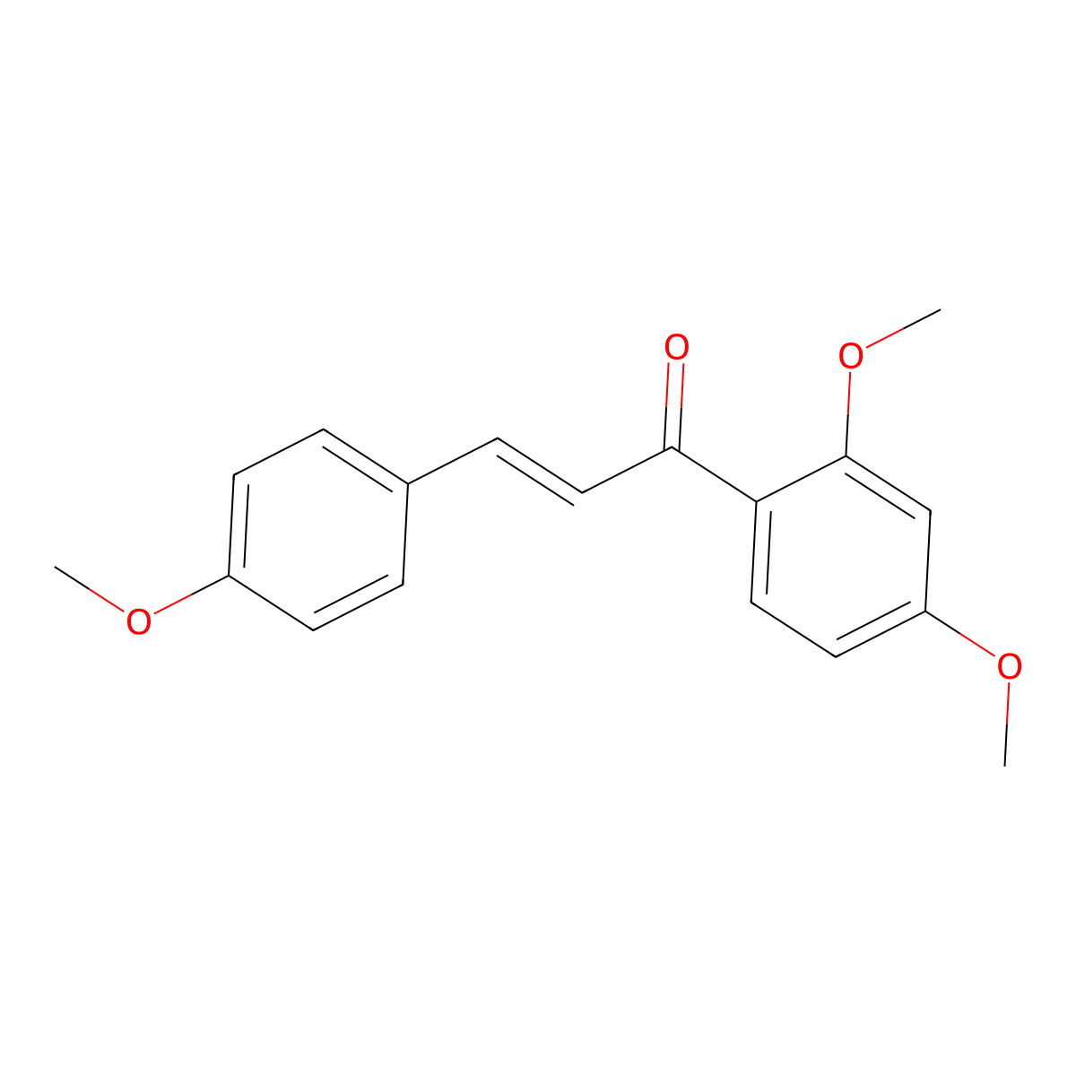 Metochalcone molecular structure, CAS 18493-30-6