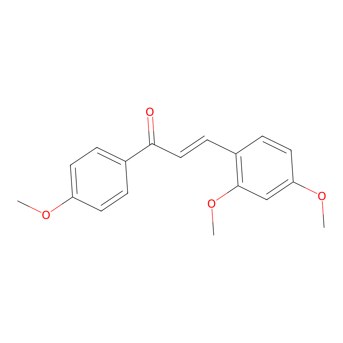 2,4,4'-Trimethoxychalcone molecular structure, CAS 18493-34-0
