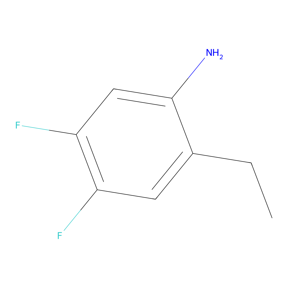 2-Ethyl-4,5-difluoroaniline molecular structure, CAS 1849300-55-5