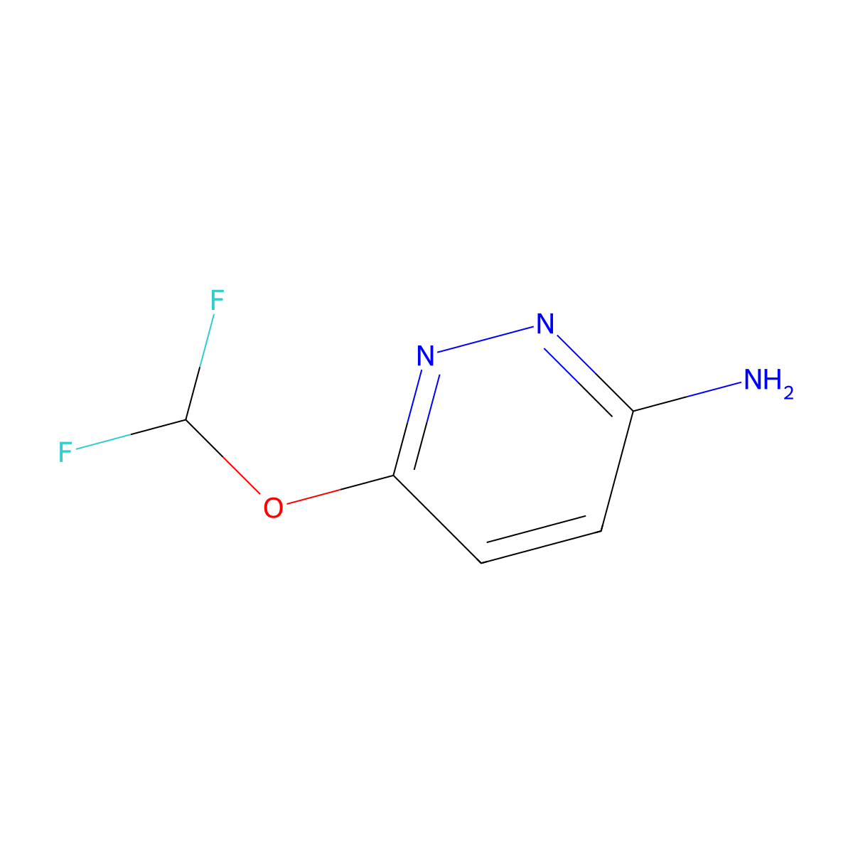 6-(Difluoromethoxy)pyridazin-3-amine molecular structure, CAS 1849300-56-6