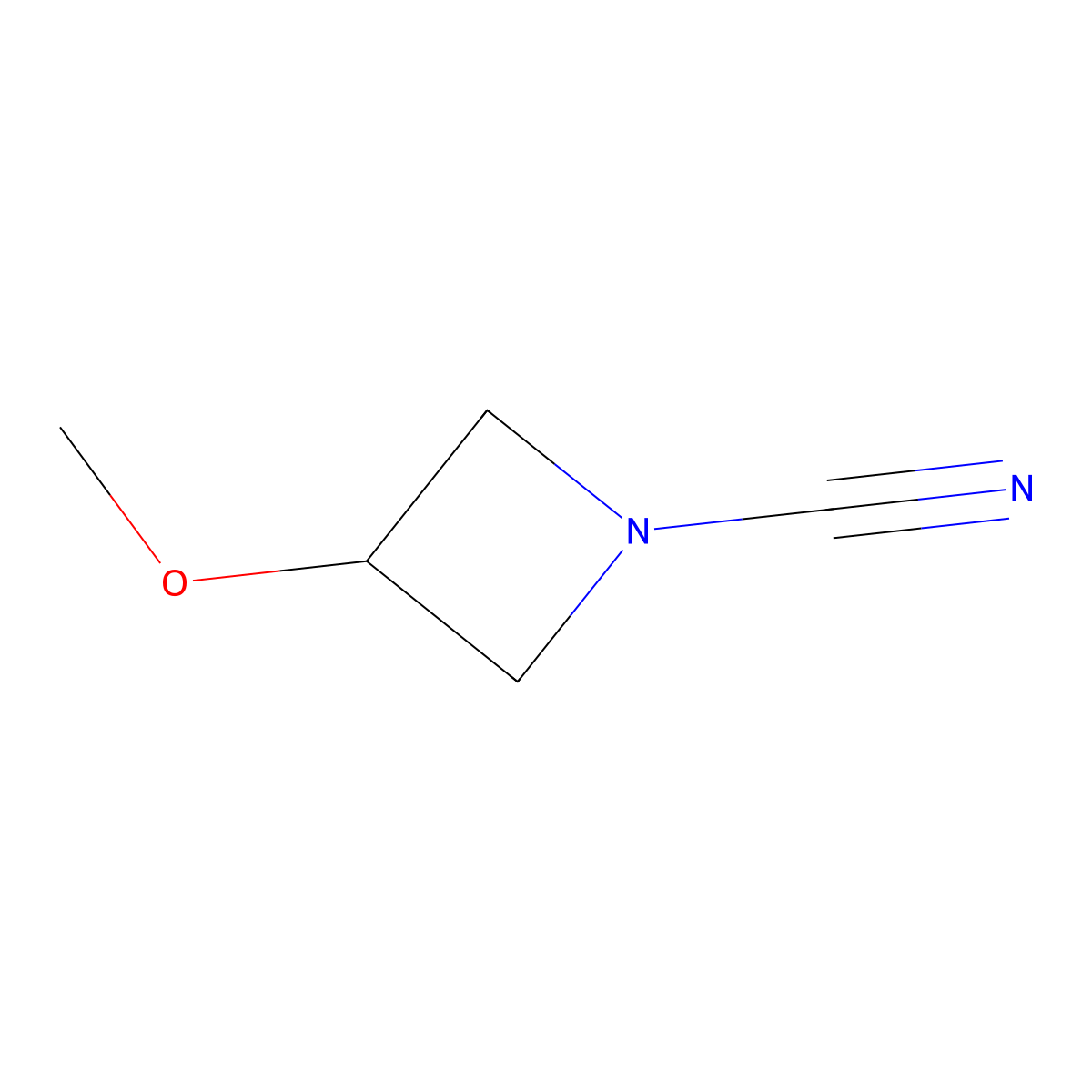 3-Methoxyazetidine-1-carbonitrile molecular structure, CAS 1849302-67-5