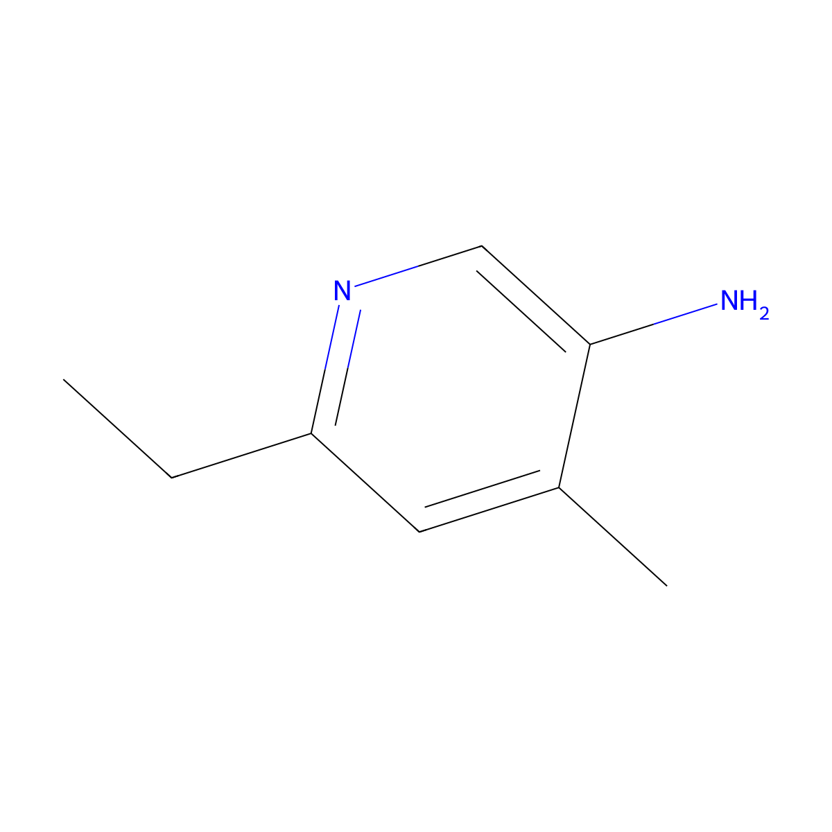 6-Ethyl-4-methylpyridin-3-amine molecular structure, CAS 1849304-83-1