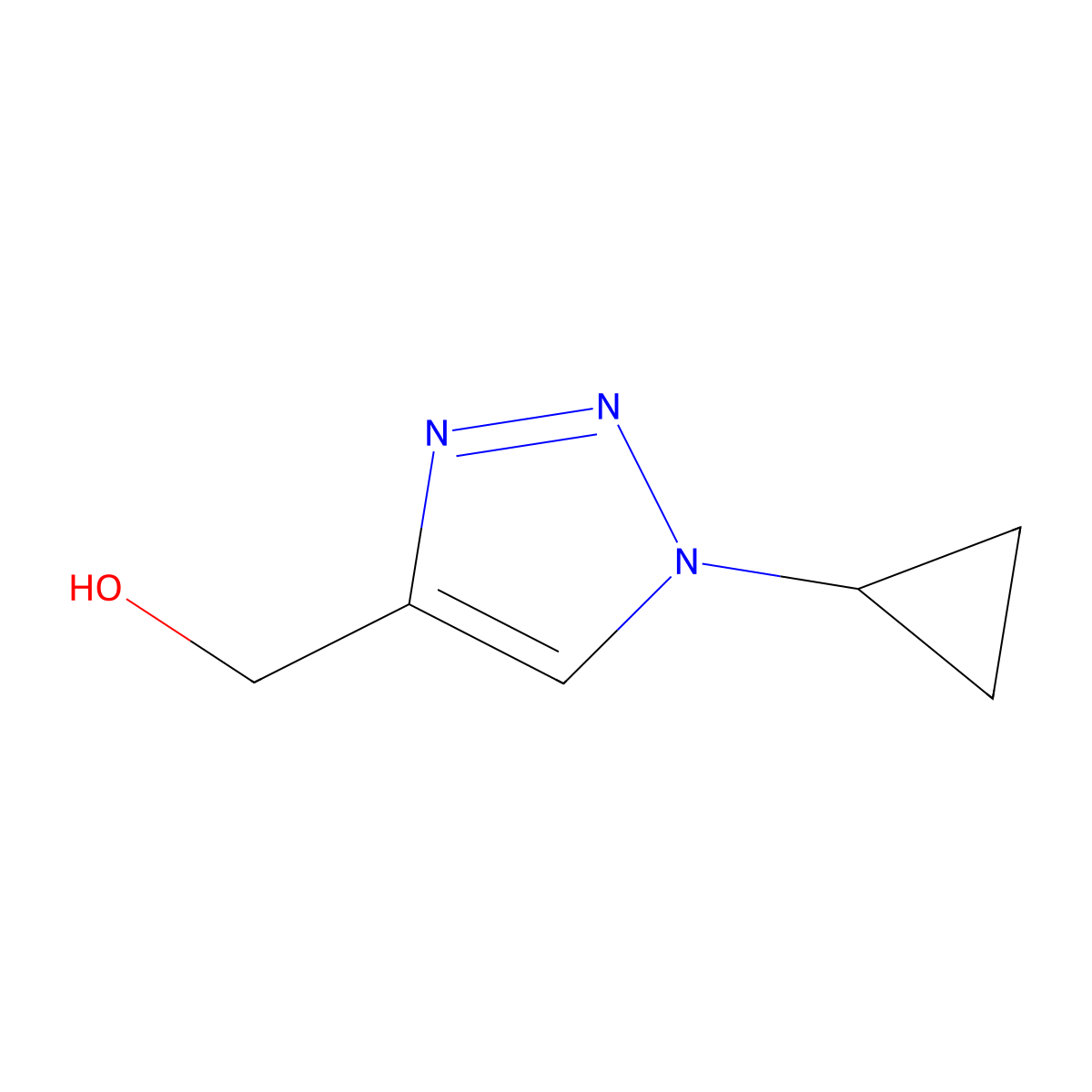 (1-cyclopropyl-1H-1,2,3-triazol-4-yl)methanol molecular structure, CAS 1849305-01-6