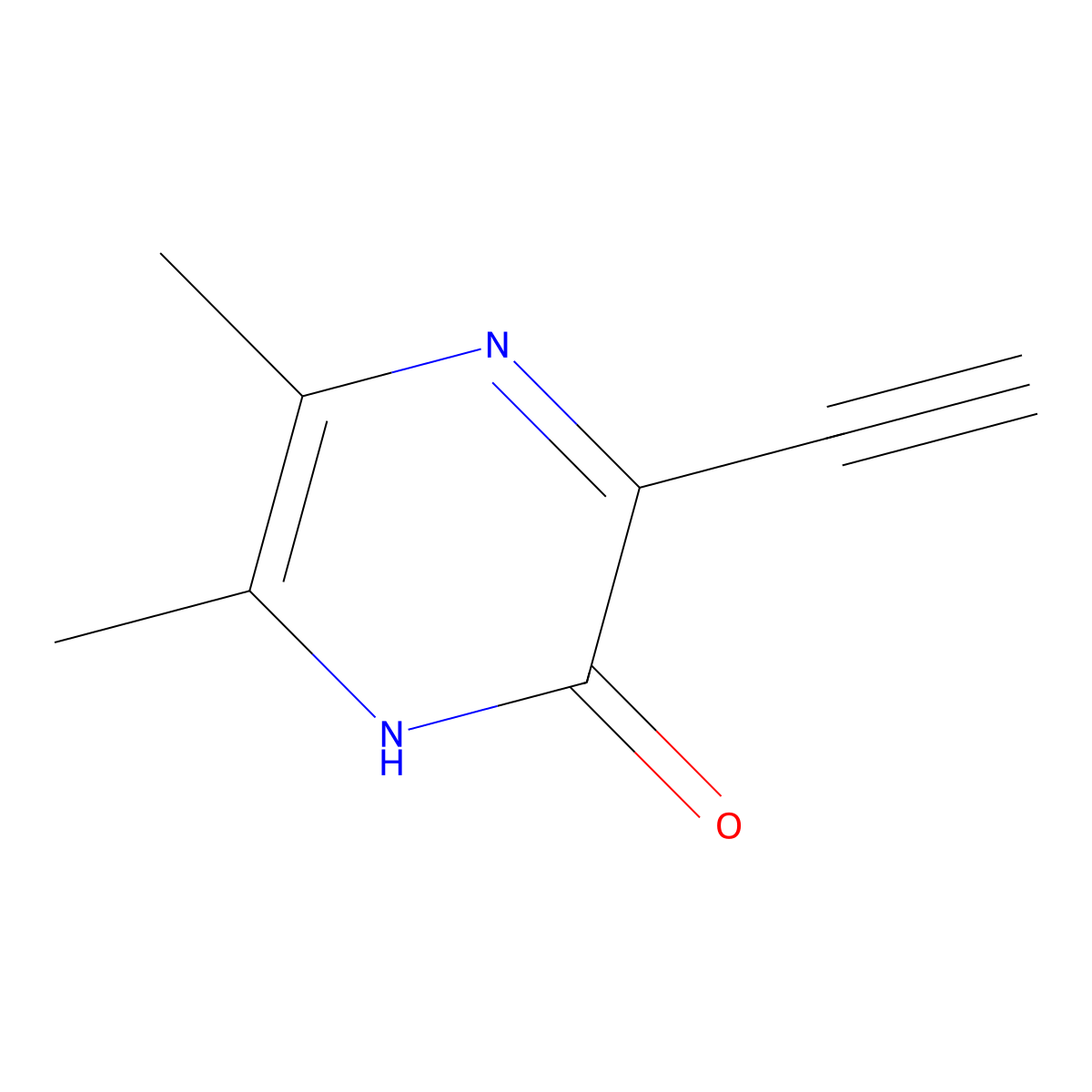 3-Ethynyl-5,6-dimethyl-1,2-dihydropyrazin-2-one molecular structure, CAS 1849308-51-5