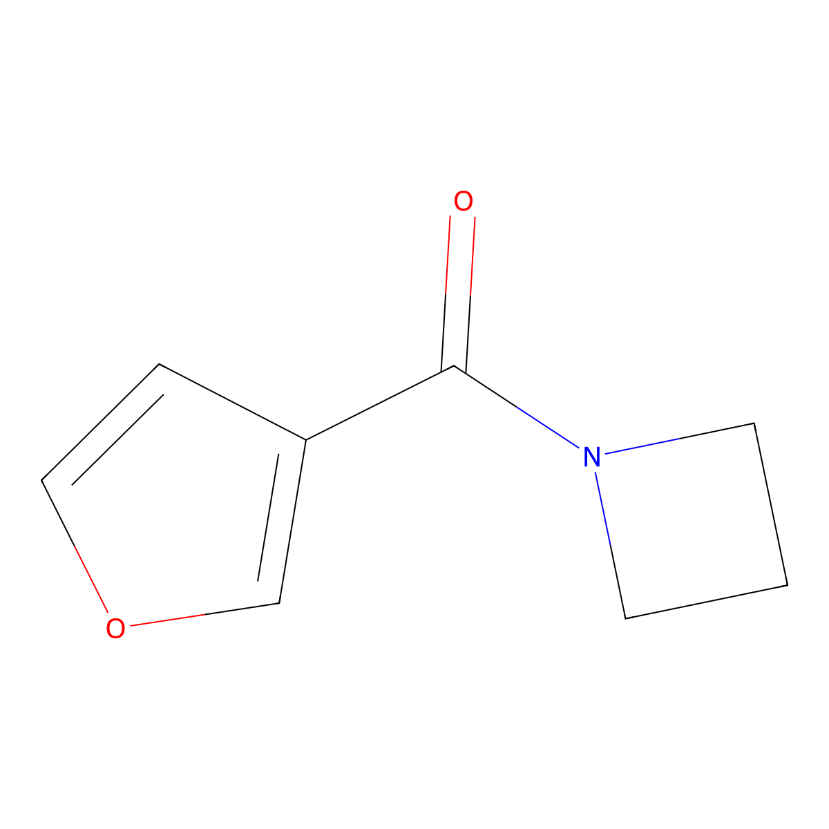 Azetidin-1-yl(furan-3-yl)methanone molecular structure, CAS 1849309-07-4