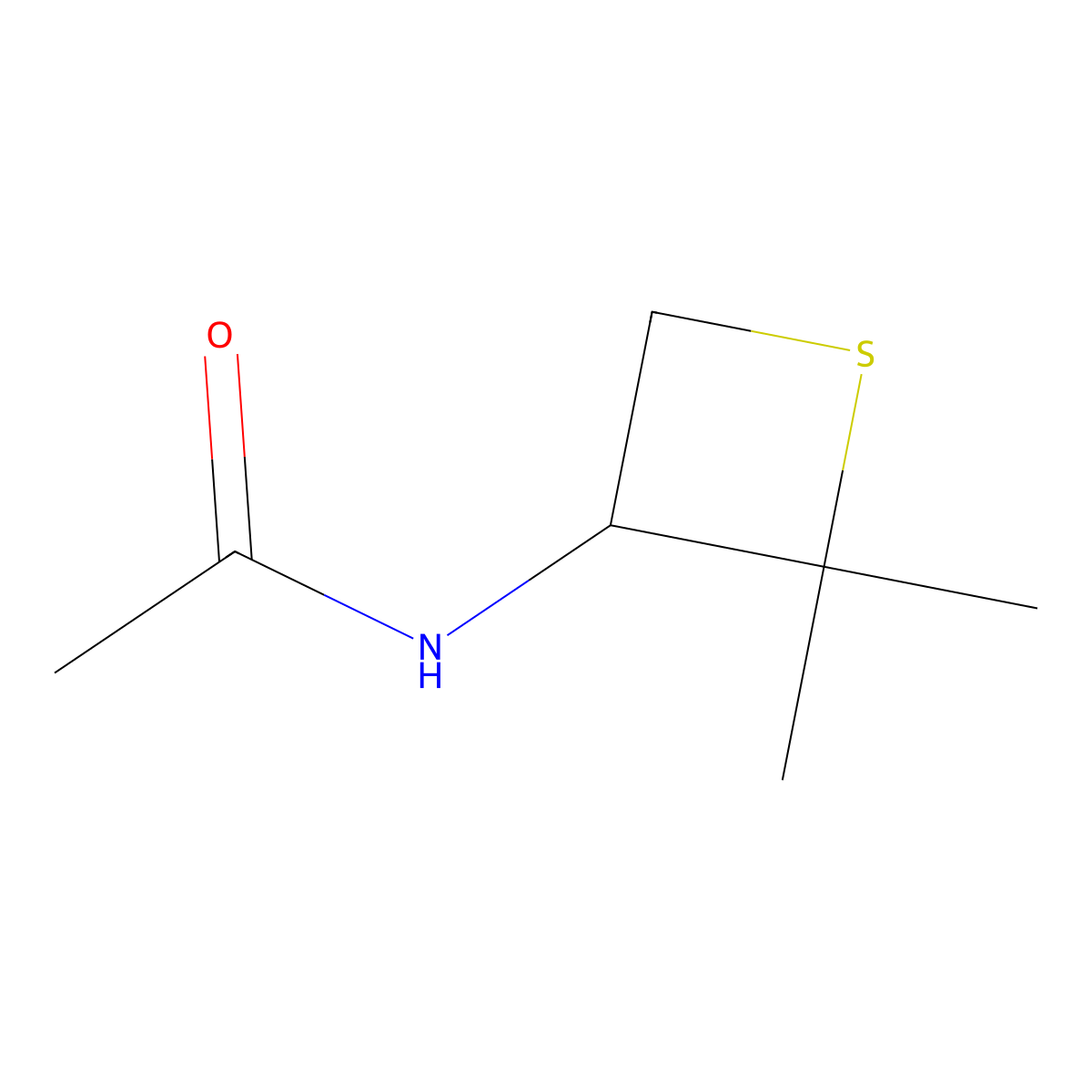 N-(2,2-Dimethylthietan-3-yl)acetamide molecular structure, CAS 1849309-99-4