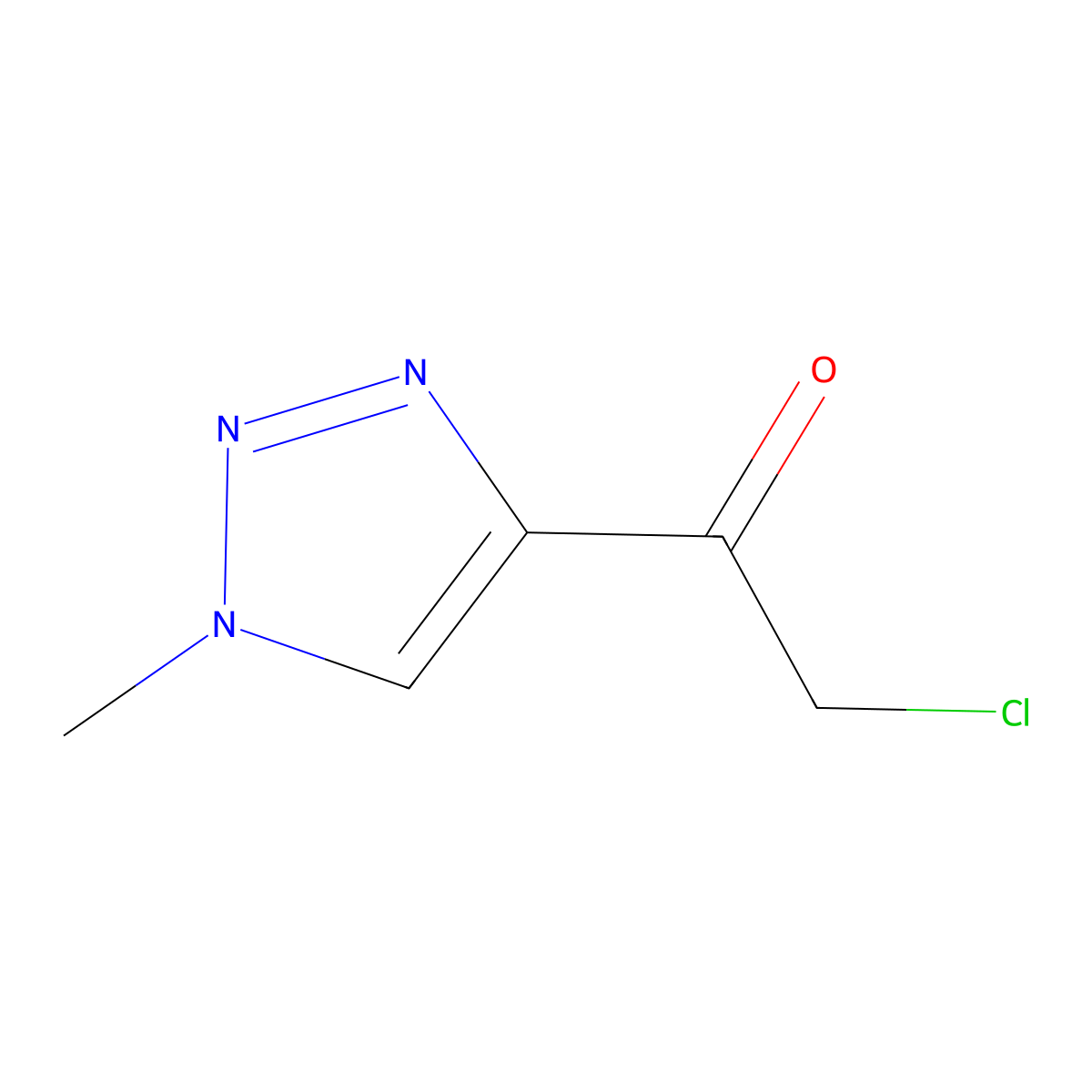 2-chloro-1-(1-methyl-1H-1,2,3-triazol-4-yl)ethan-1-one molecular structure, CAS 1849310-14-0