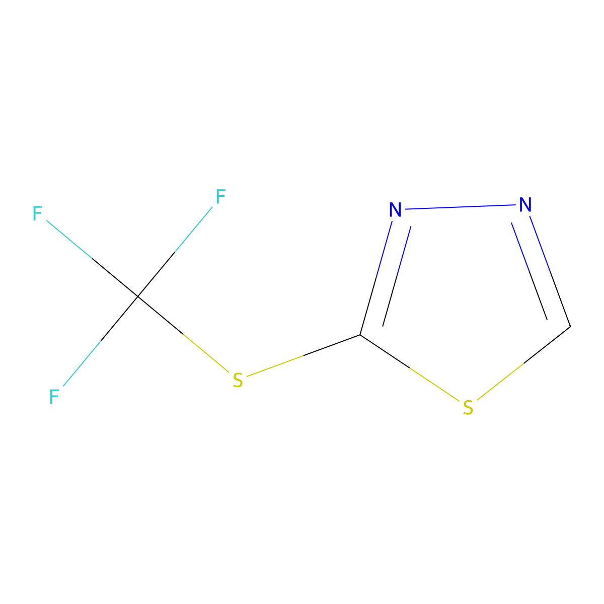 2-[(Trifluoromethyl)sulfanyl]-1,3,4-thiadiazole molecular structure, CAS 1849313-27-4