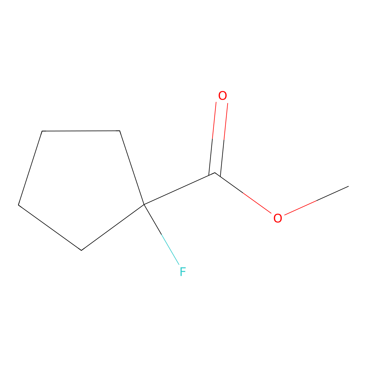 Methyl 1-fluorocyclopentane-1-carboxylate molecular structure, CAS 1849313-42-3