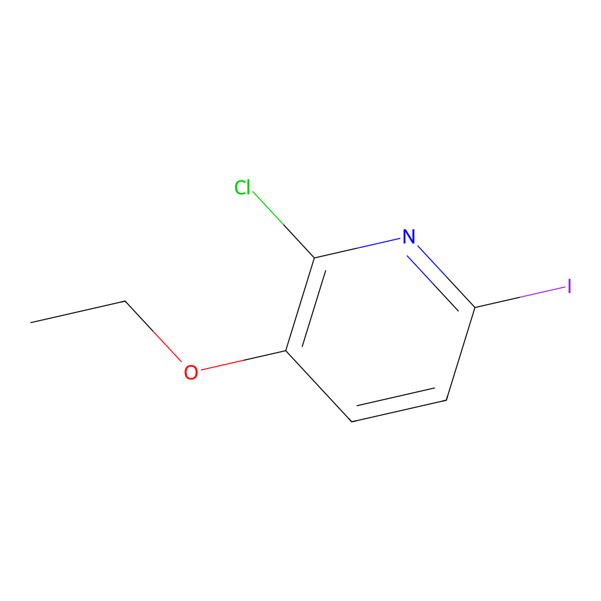 2-Chloro-3-ethoxy-6-iodopyridine molecular structure, CAS 1849313-53-6