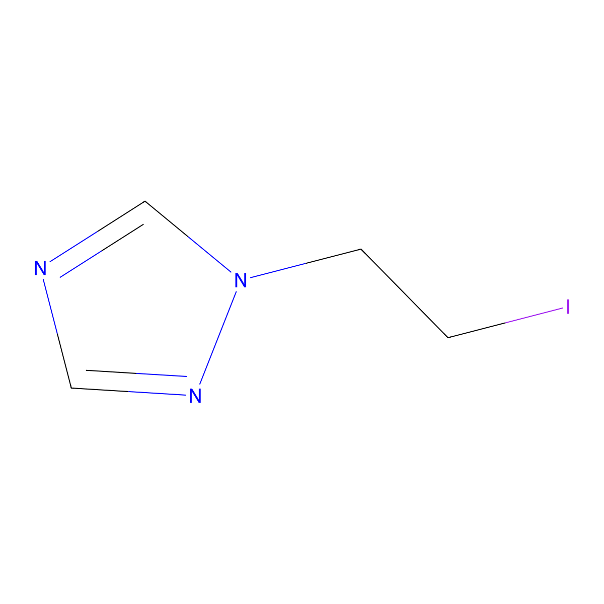 1-(2-iodoethyl)-1H-1,2,4-triazole molecular structure, CAS 1849315-03-2