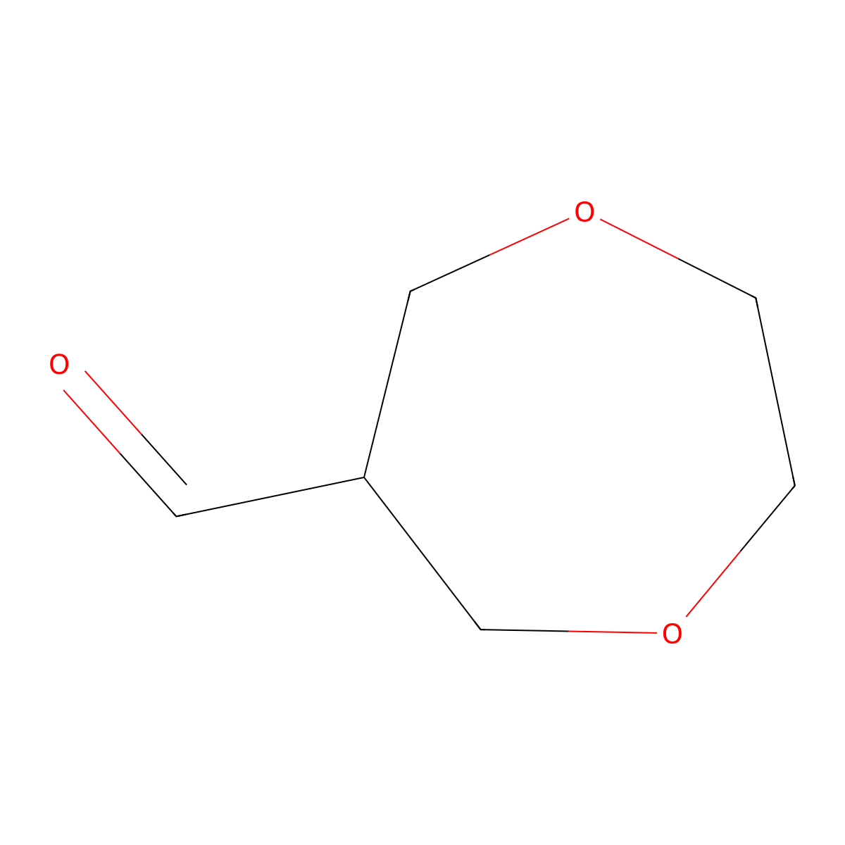 1,4-Dioxepane-6-carbaldehyde molecular structure, CAS 1849315-11-2
