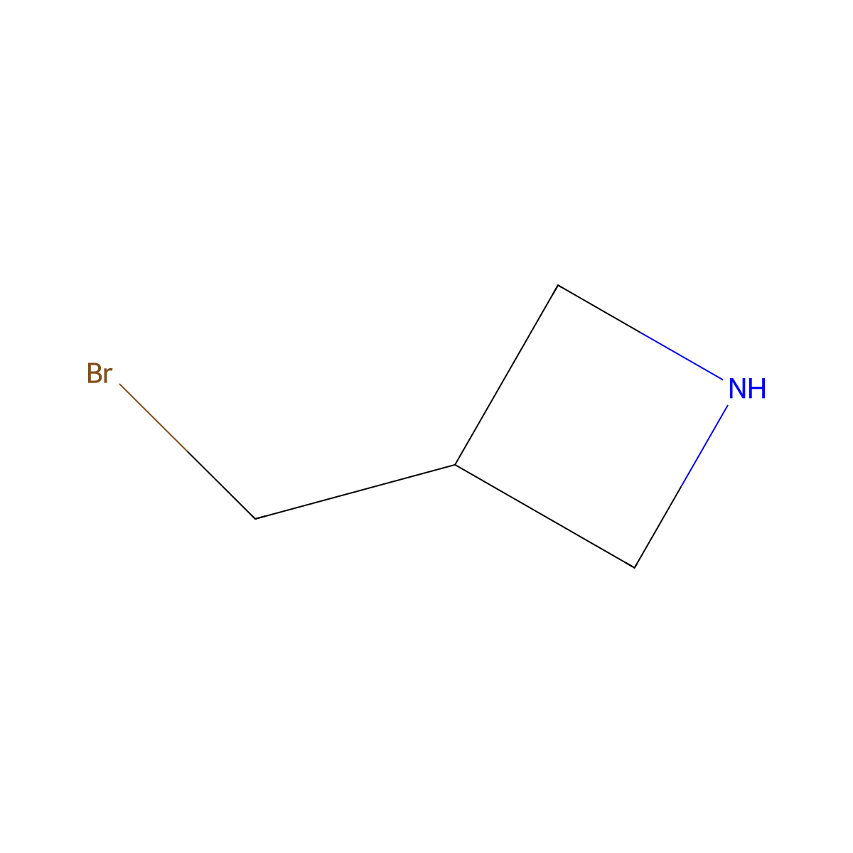 3-(Bromomethyl)azetidine molecular structure, CAS 1849315-22-5