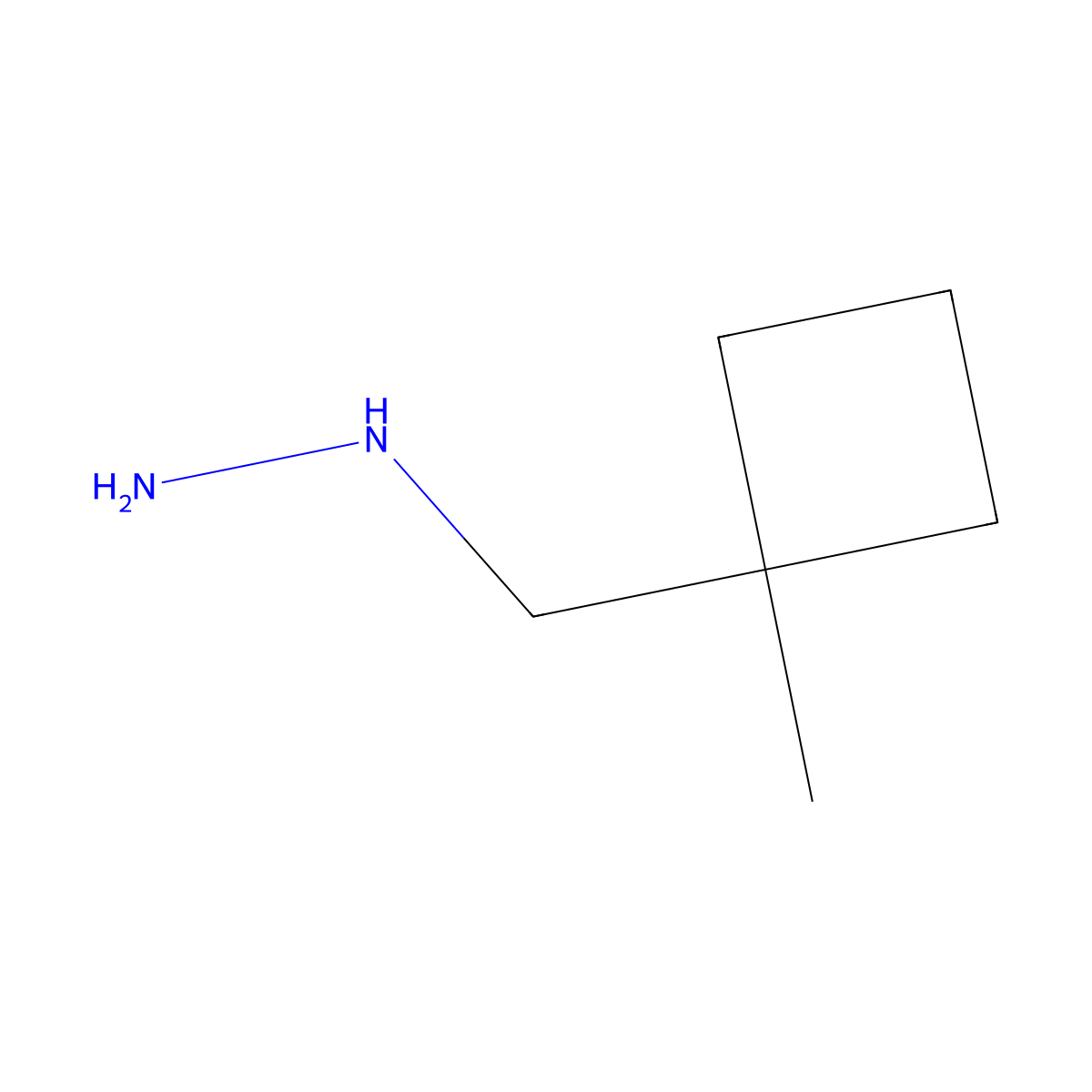 [(1-Methylcyclobutyl)methyl]hydrazine molecular structure, CAS 1849316-31-9