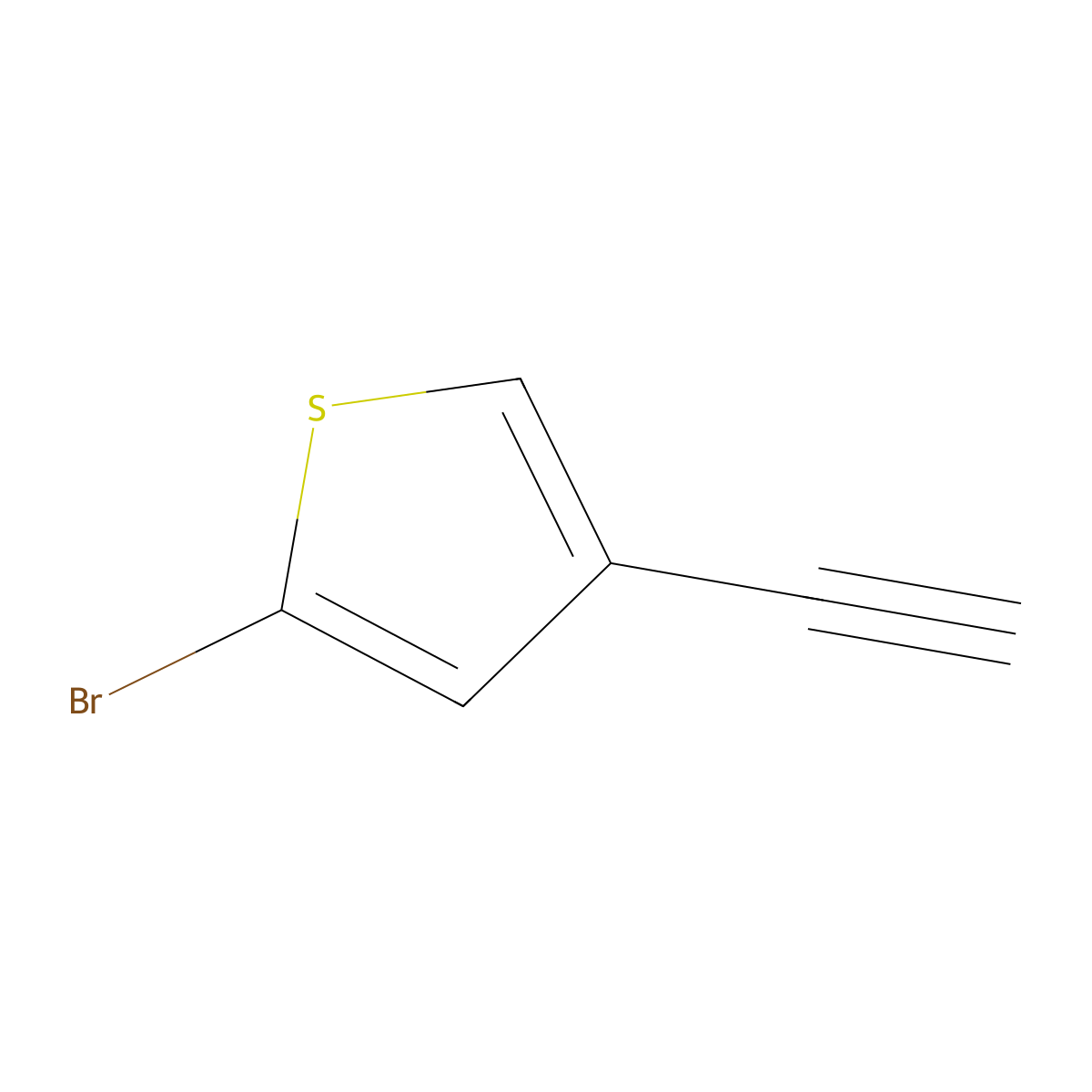 2-Bromo-4-ethynylthiophene molecular structure, CAS 1849317-45-8